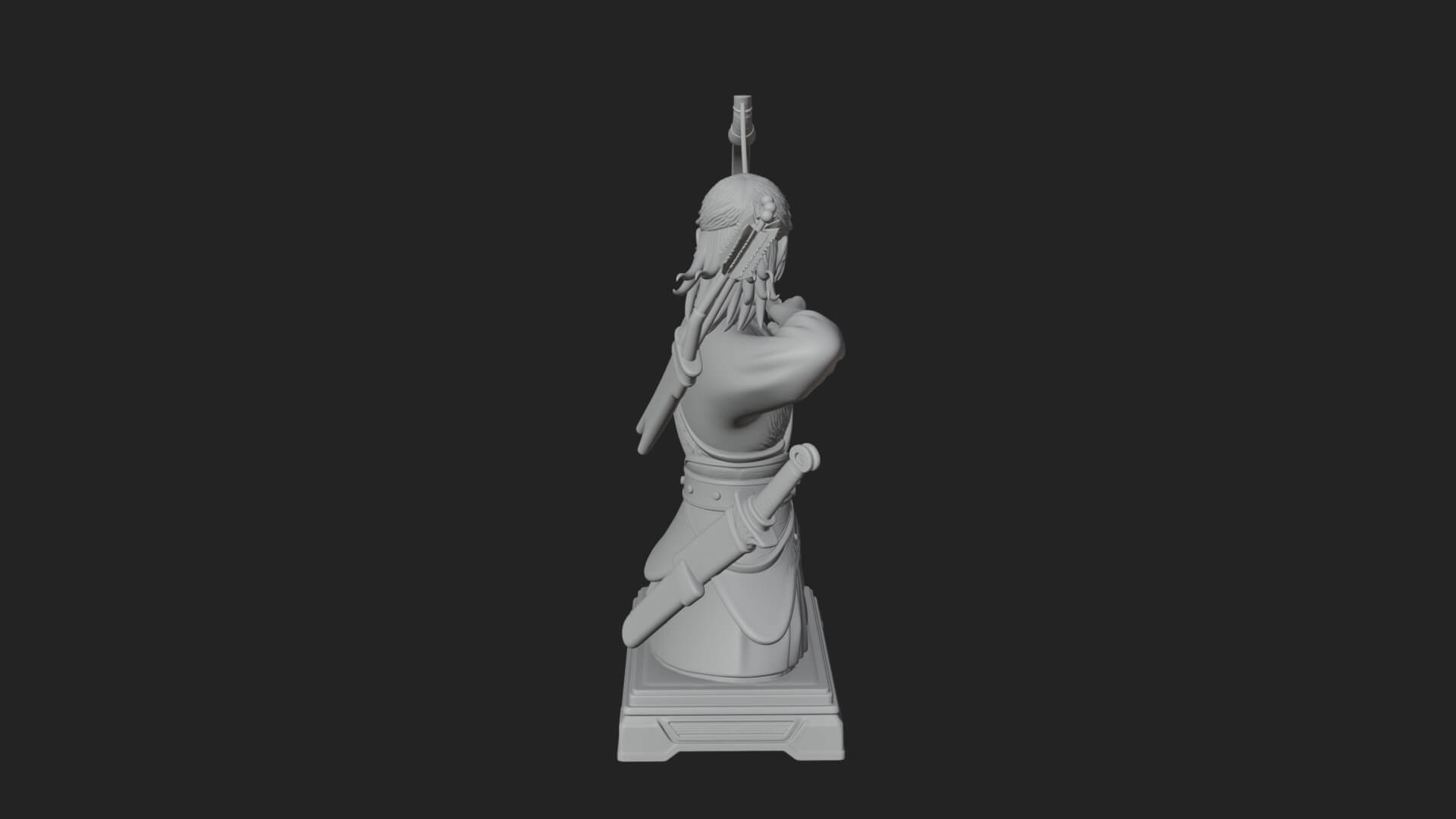 Robed Archer with Bow Statue Design 8 3D Print Model 3D Model