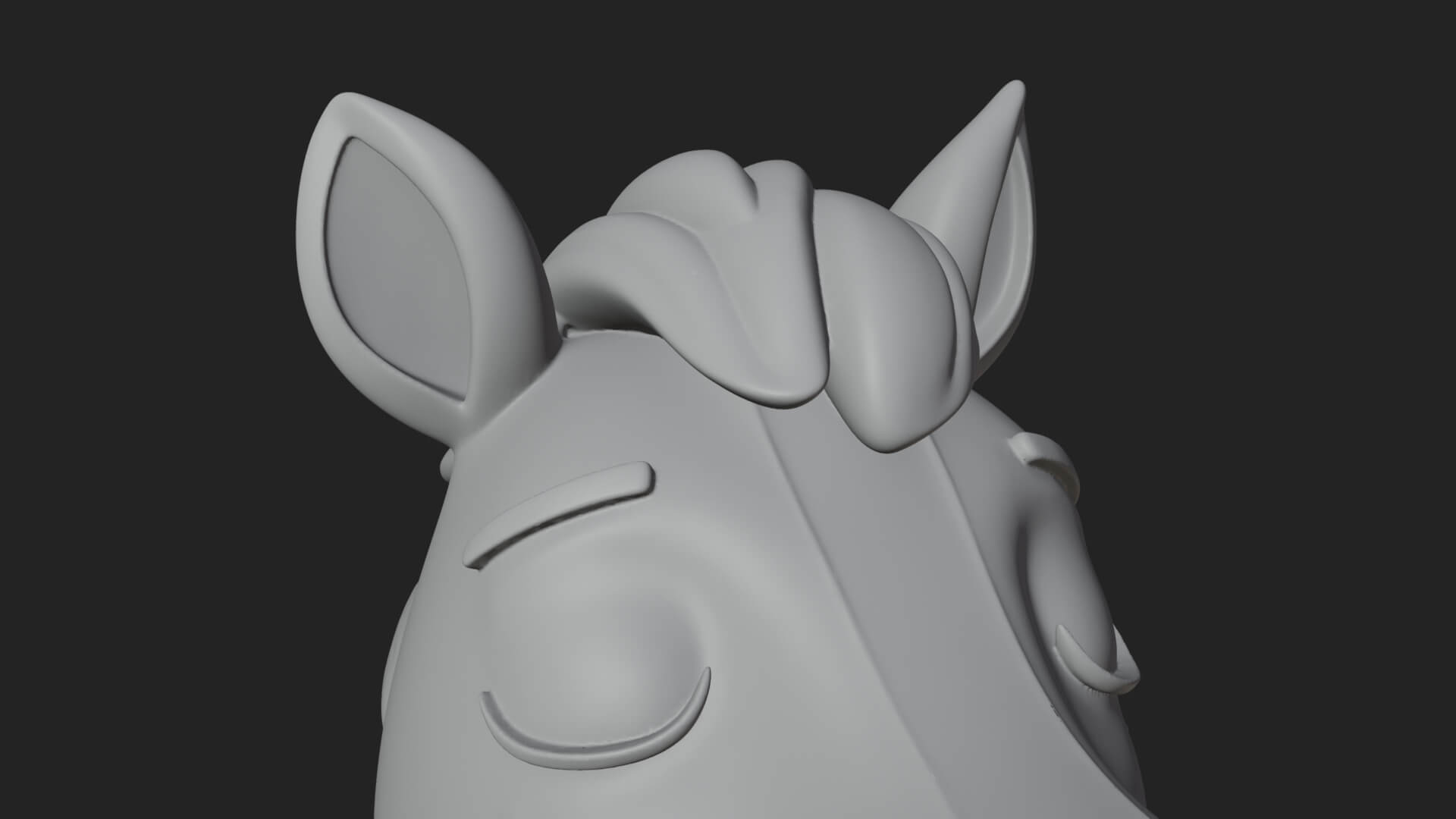 Robed Cartoon Horse Statue Design 1 3D Print Model 3D Model