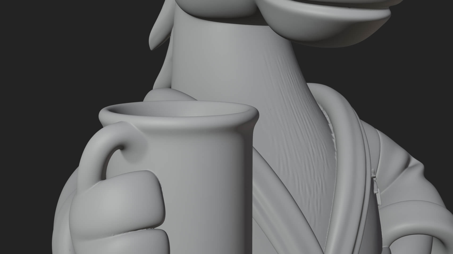 Robed Cartoon Horse Statue Design 1 3D Print Model 3D Model