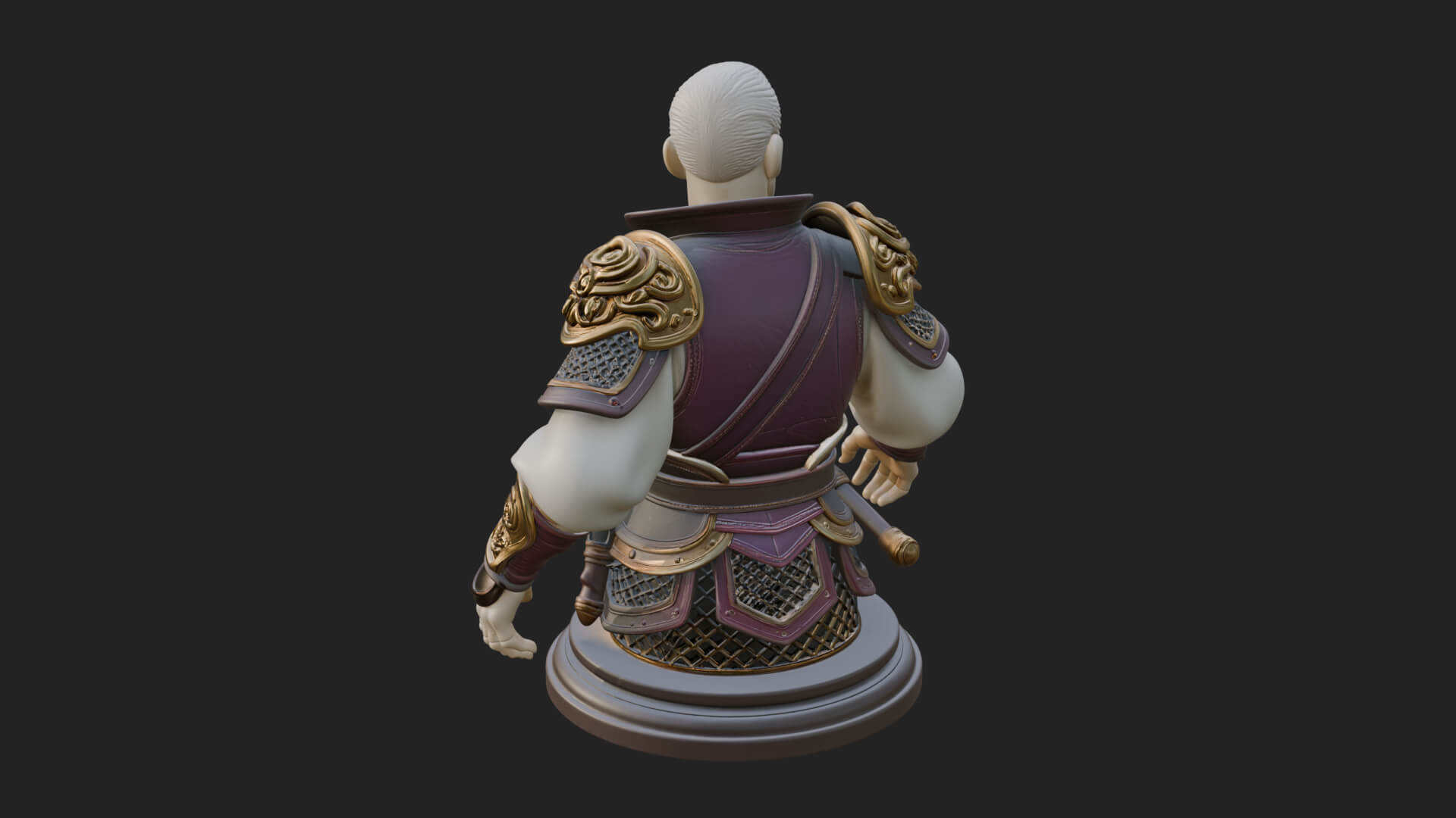 Robed Elder Sage Bust Design 1 3D Print Model 3D Model