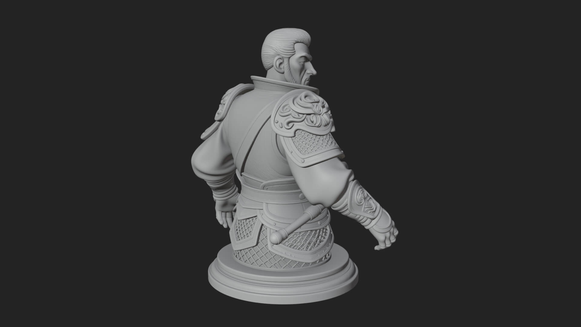 Robed Elder Sage Bust Design 1 3D Print Model 3D Model
