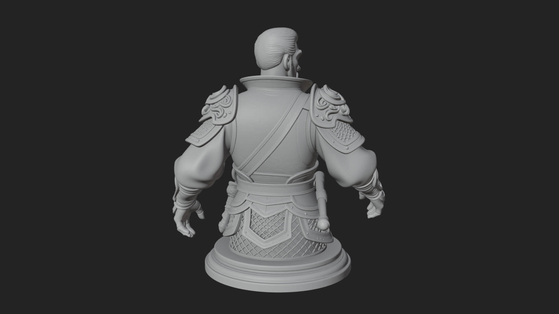 Robed Elder Sage Bust Design 1 3D Print Model 3D Model