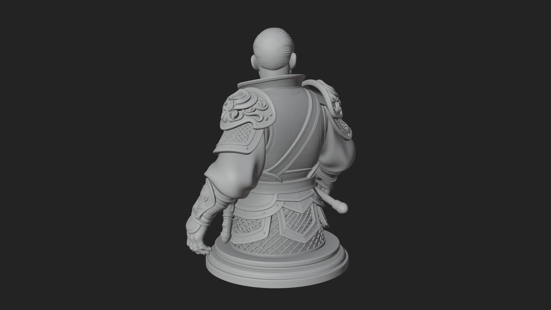 Robed Elder Sage Bust Design 1 3D Print Model 3D Model