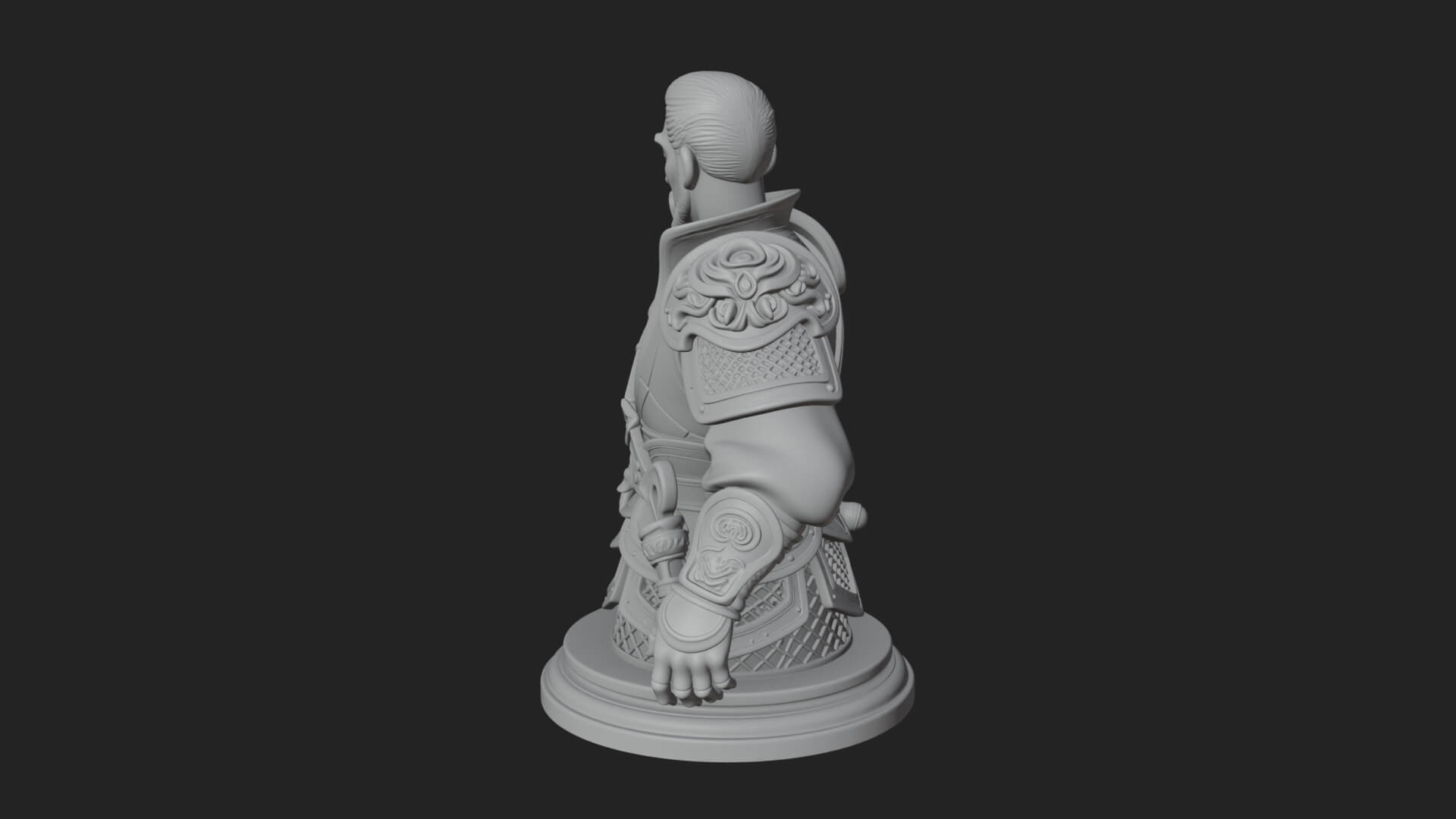 Robed Elder Sage Bust Design 1 3D Print Model 3D Model