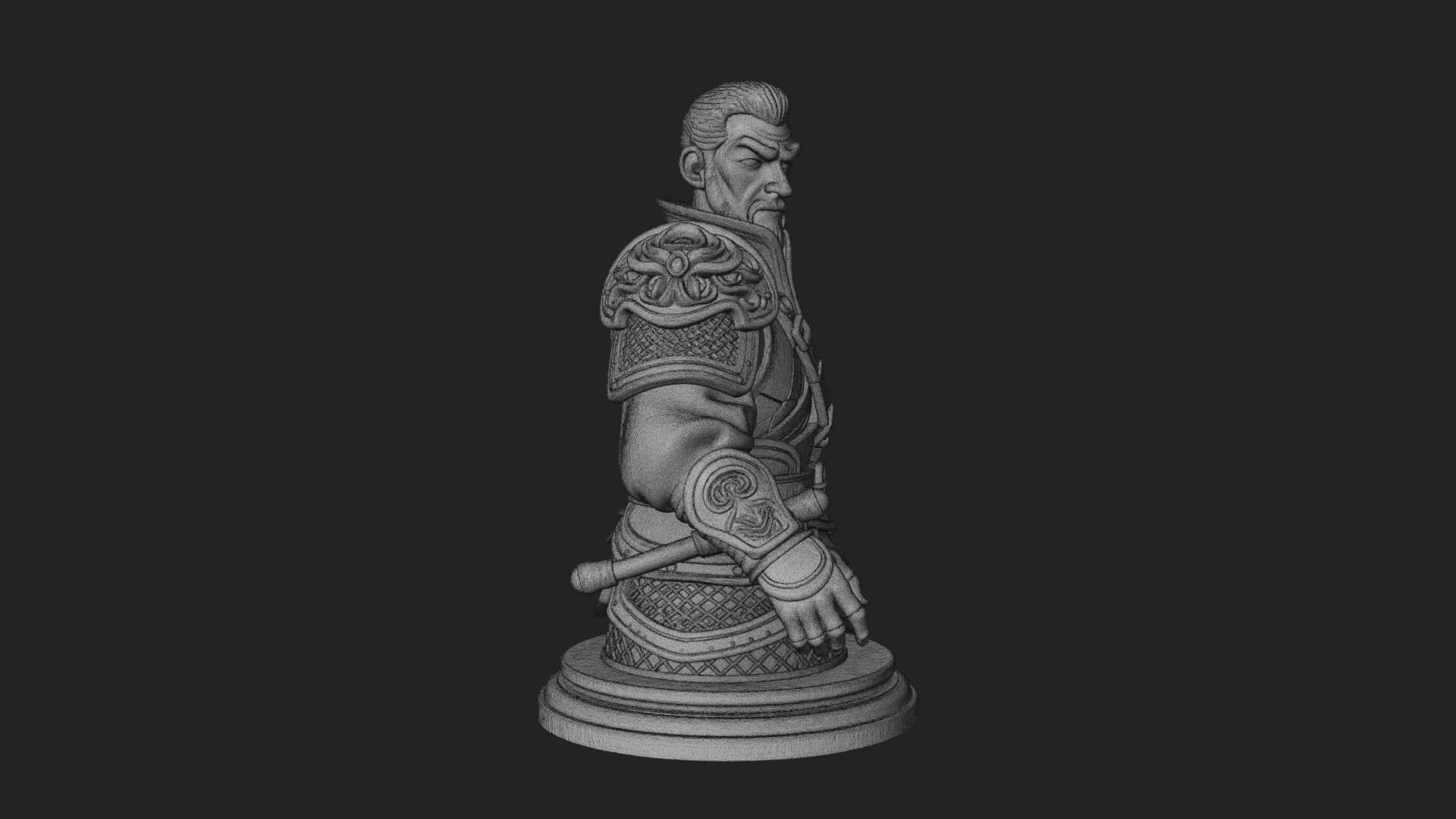 Robed Elder Sage Bust Design 1 3D Print Model 3D Model