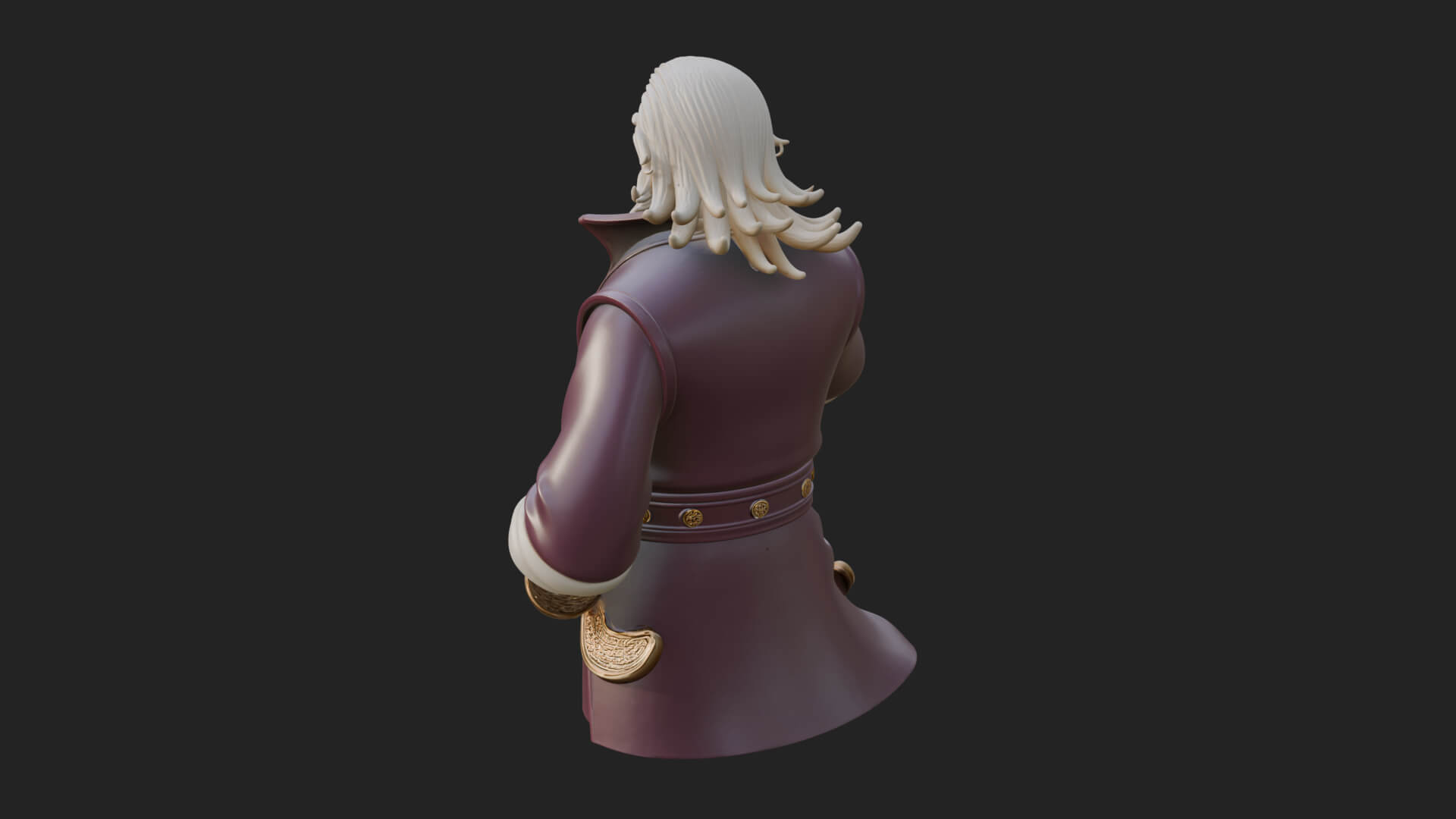 Robed Elder Sage Bust Design 2 3D Print Model 3D Model