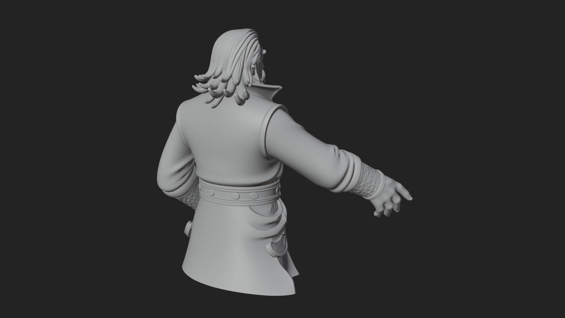 Robed Elder Sage Bust Design 2 3D Print Model 3D Model