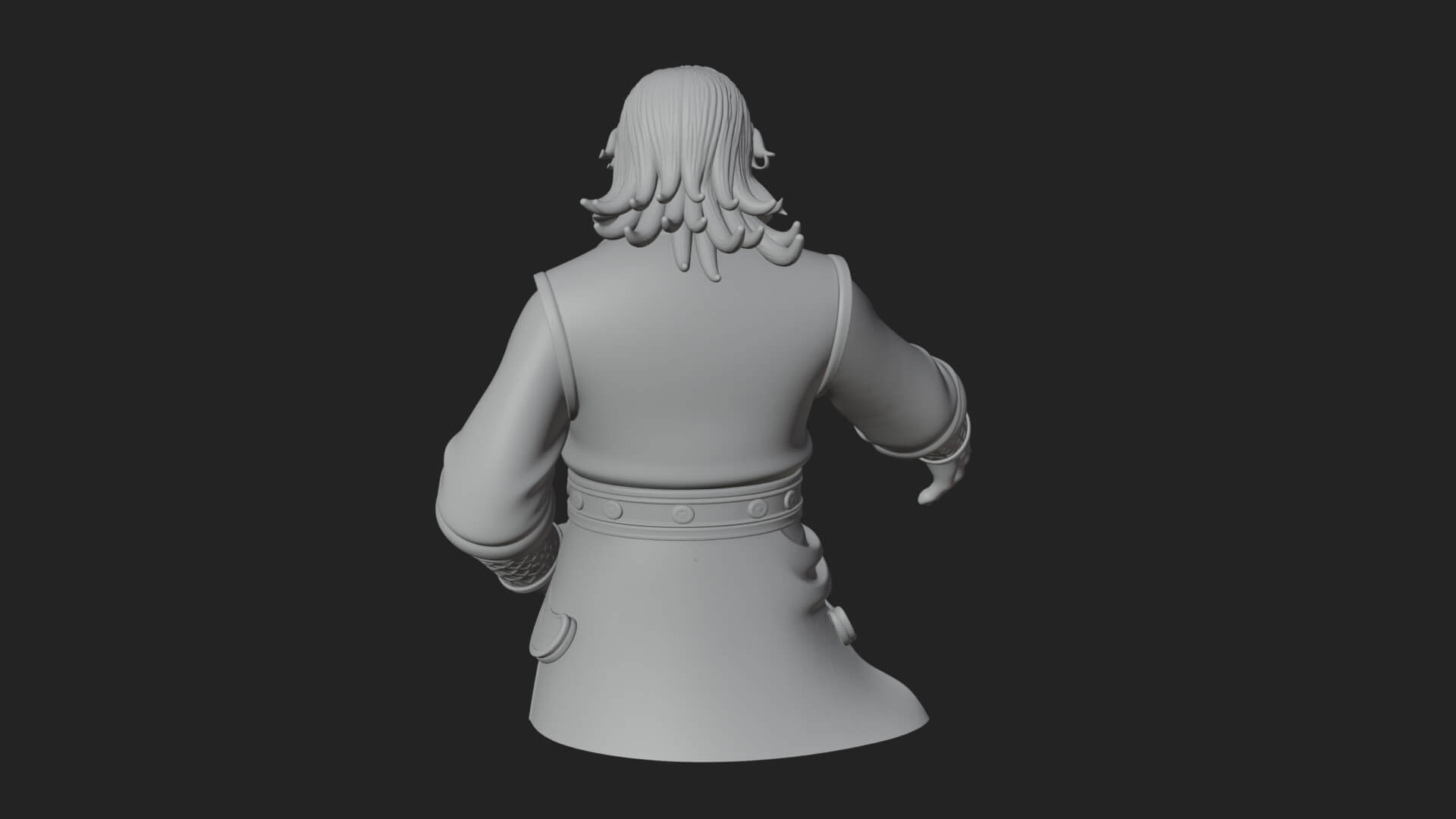 Robed Elder Sage Bust Design 2 3D Print Model 3D Model