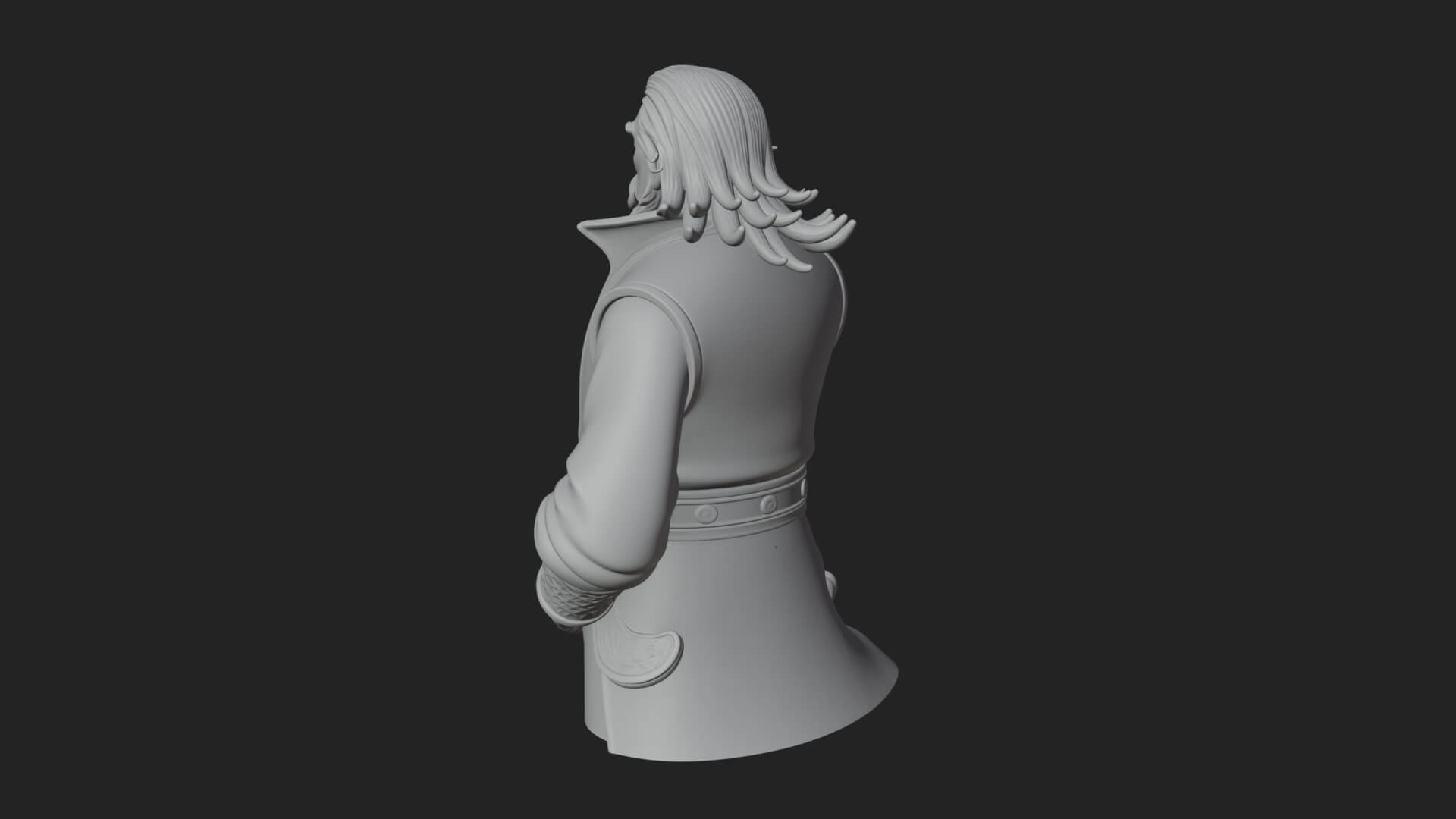 Robed Elder Sage Bust Design 2 3D Print Model 3D Model