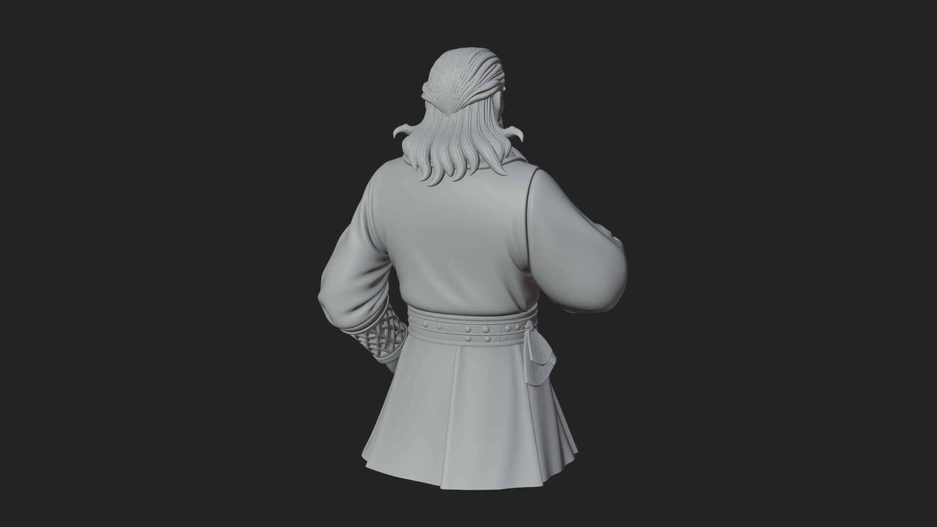 Robed Elder Sage Bust Design 3 3D Print Model 3D Model