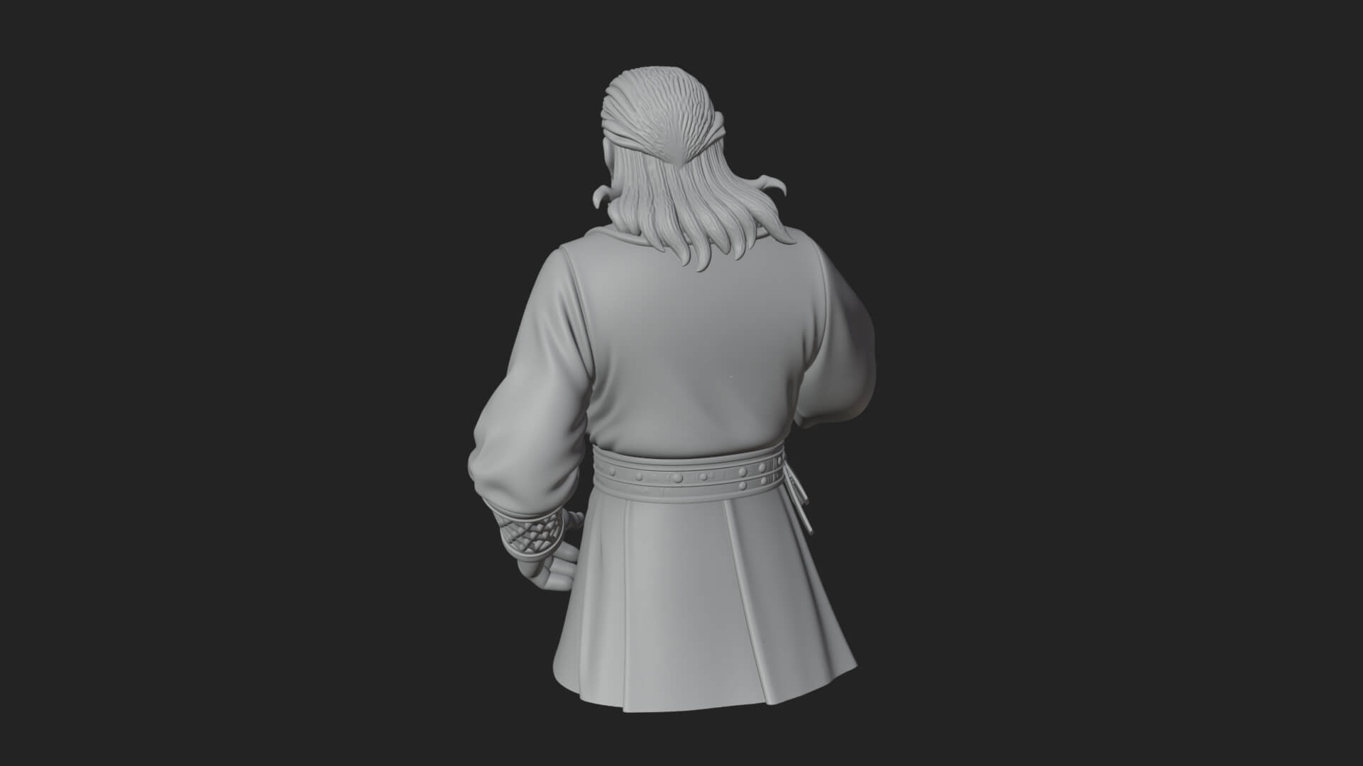 Robed Elder Sage Bust Design 3 3D Print Model 3D Model