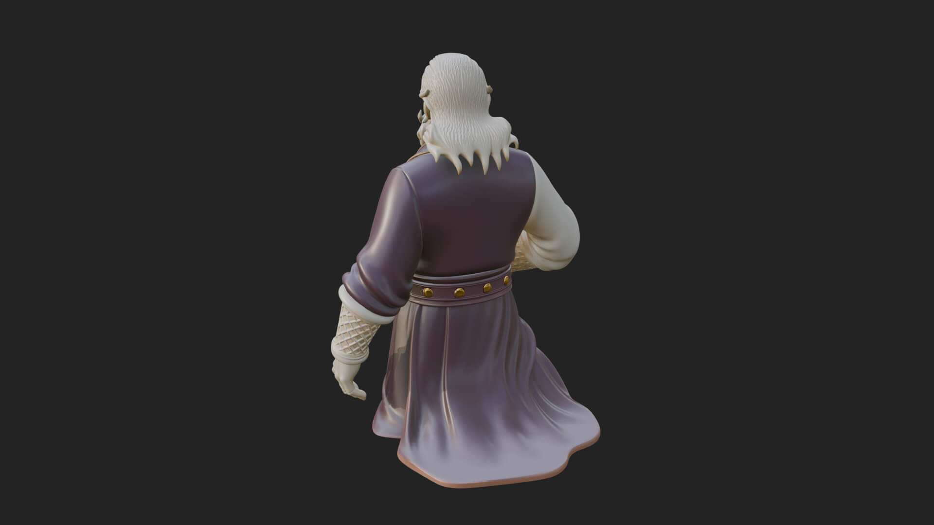 Robed Elder Sage Bust Design 4 3D Print Model 3D Model
