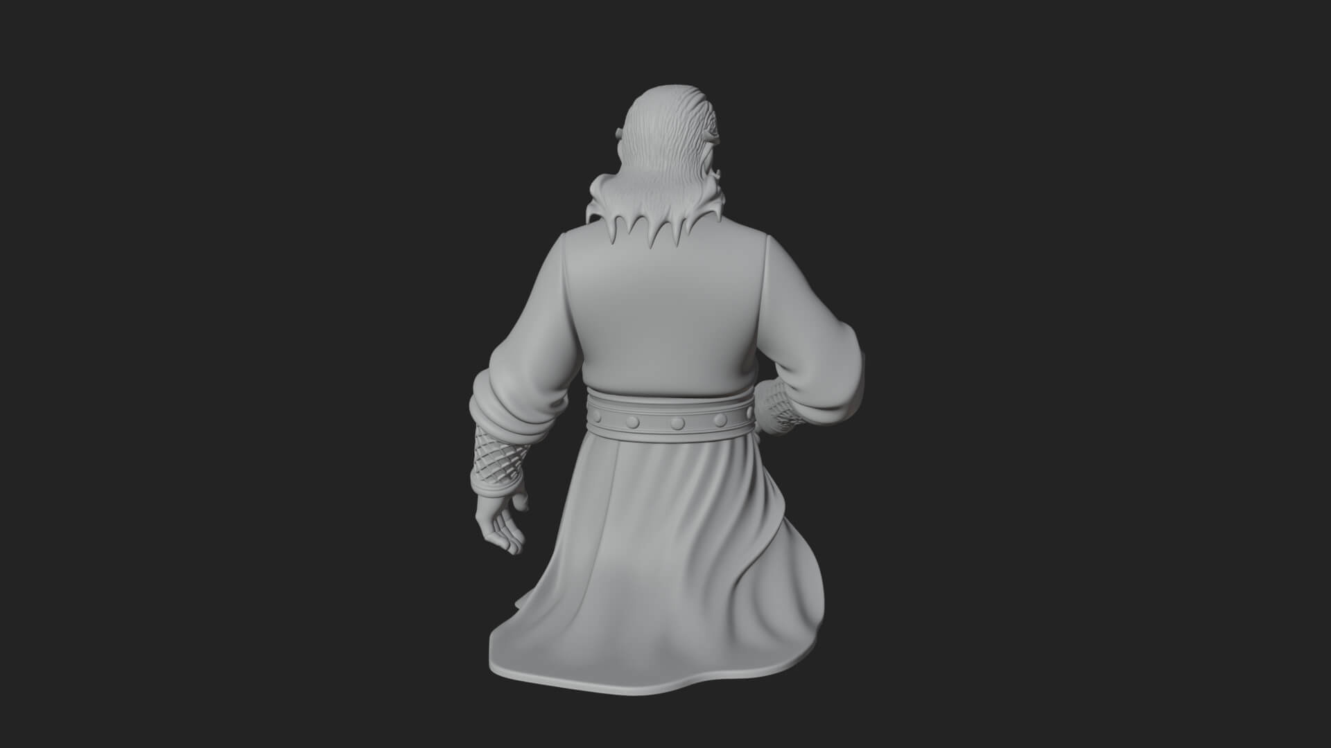 Robed Elder Sage Bust Design 4 3D Print Model 3D Model