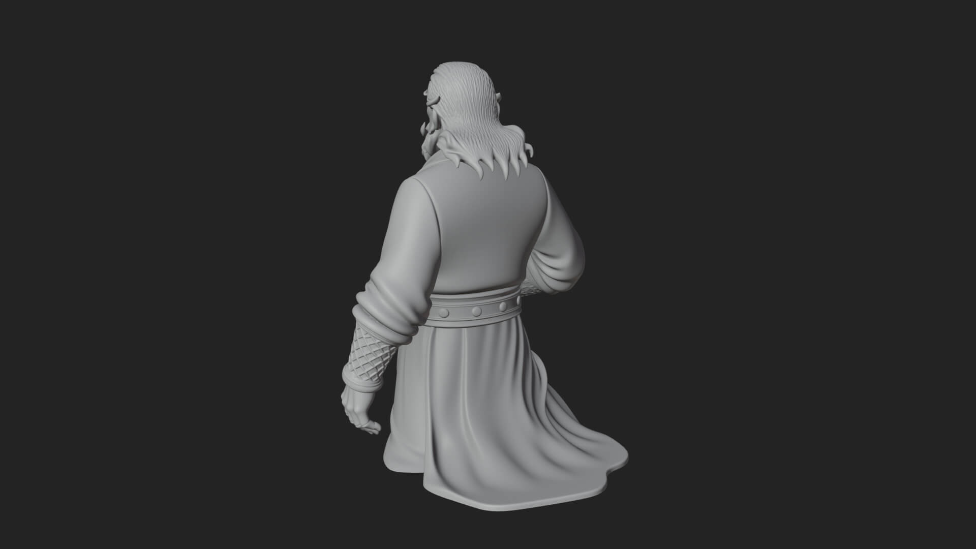 Robed Elder Sage Bust Design 4 3D Print Model 3D Model