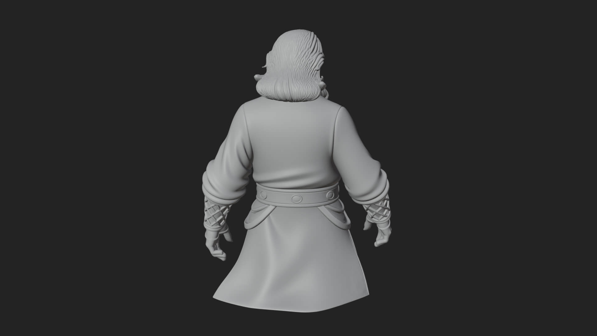 Robed Elder Sage Bust Design 5 3D Print Model 3D Model