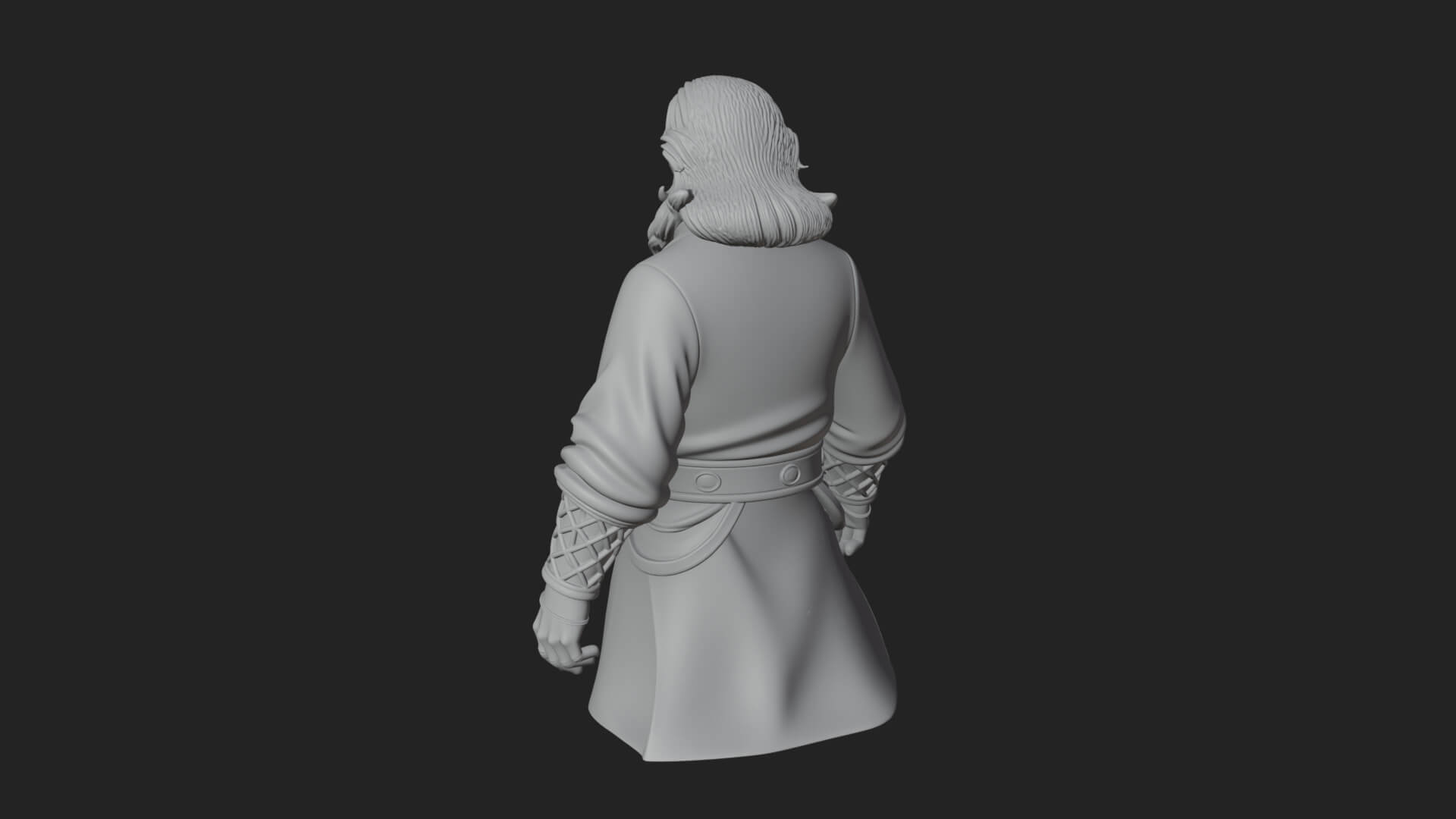 Robed Elder Sage Bust Design 5 3D Print Model 3D Model