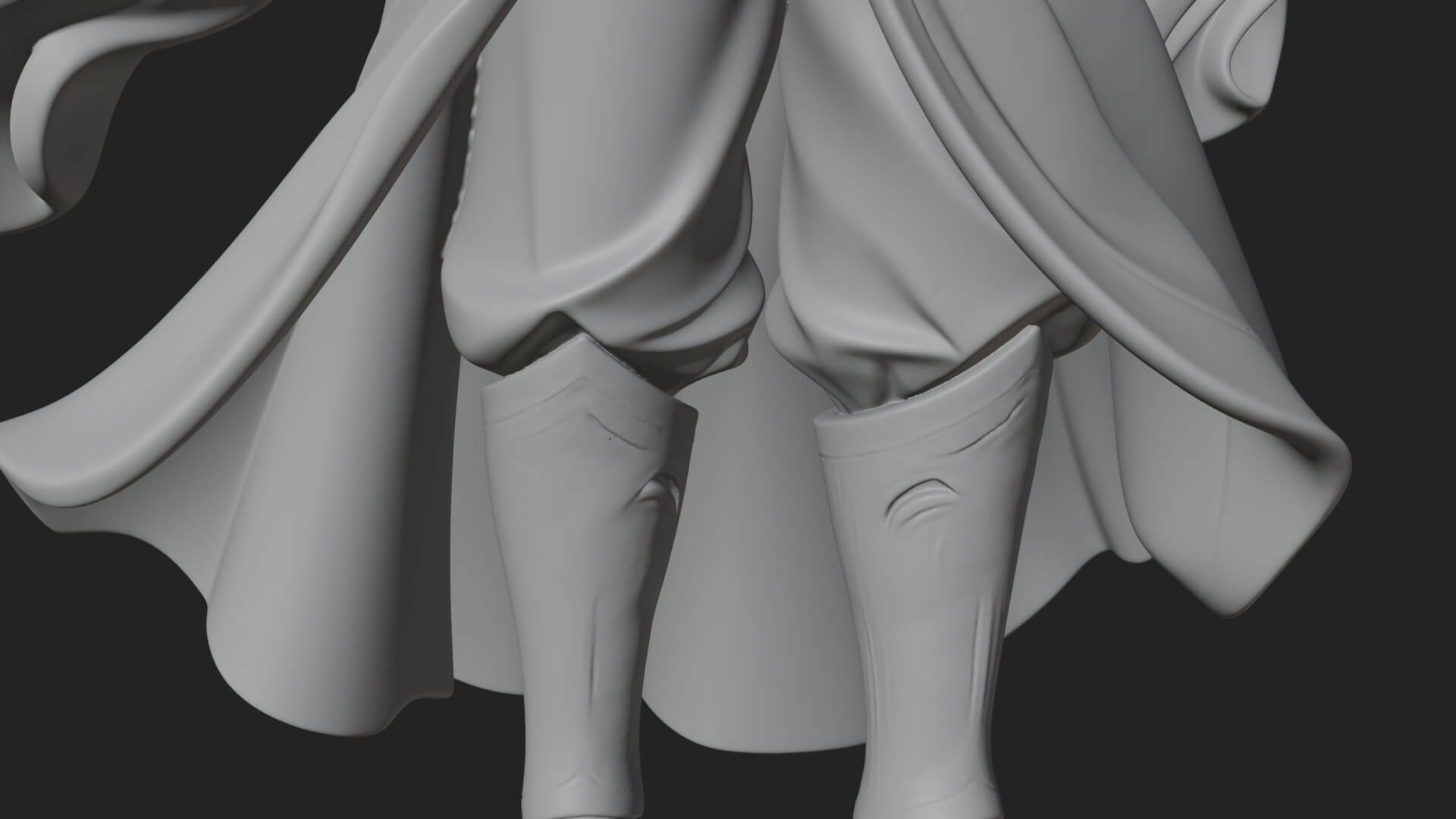Robed Elf with Swans Statue Design 2 3D Print Model 3D Model