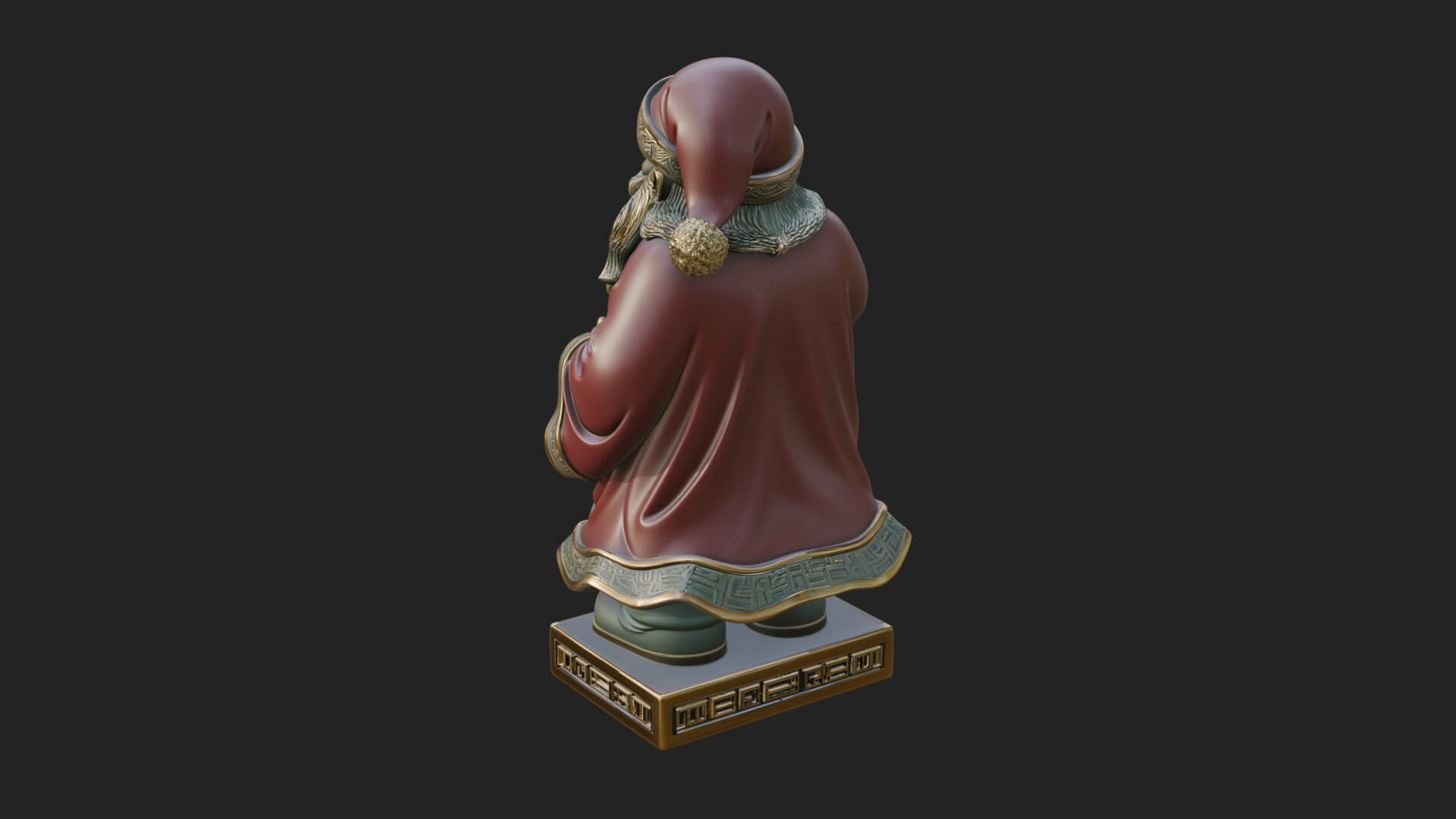 Robed Father Christmas Statue Design 1 3D Print Model 3D Model