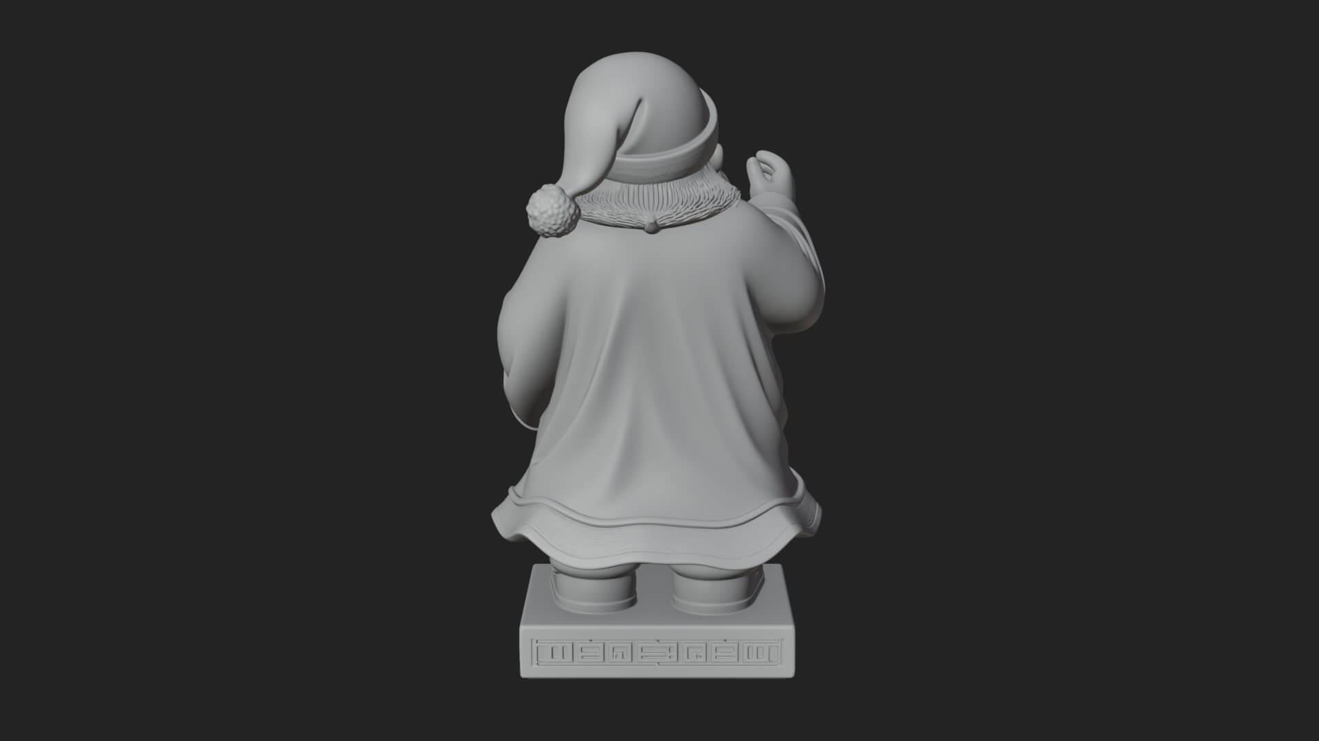 Robed Father Christmas Statue Design 1 3D Print Model 3D Model