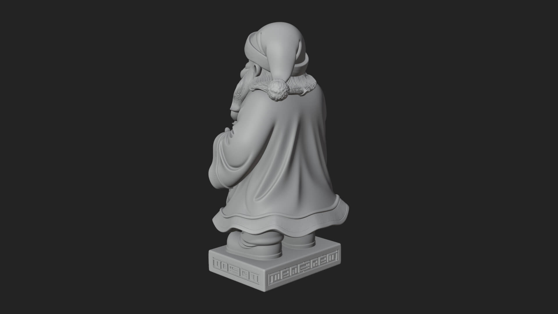 Robed Father Christmas Statue Design 1 3D Print Model 3D Model