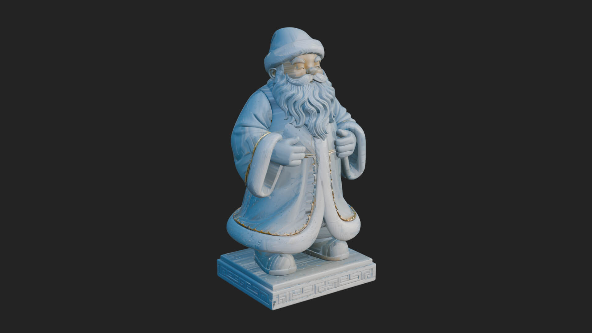 Robed Father Christmas Statue Design 10 3D Print Model 3D Model