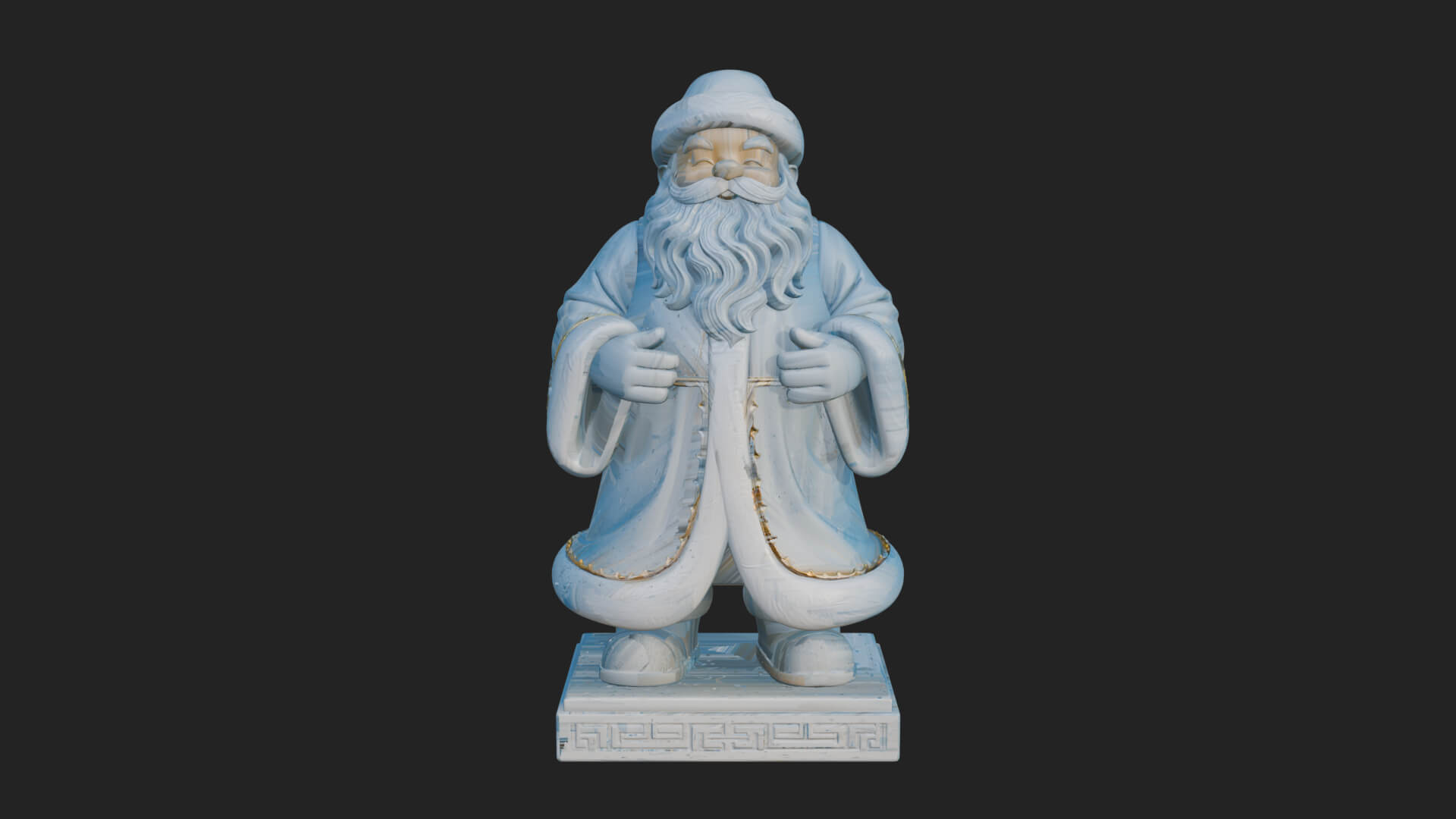 Robed Father Christmas Statue Design 10 3D Print Model 3D Model