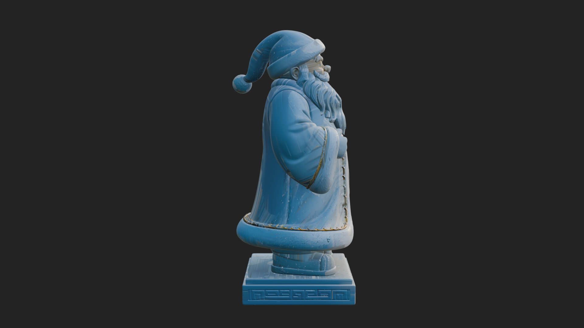 Robed Father Christmas Statue Design 10 3D Print Model 3D Model
