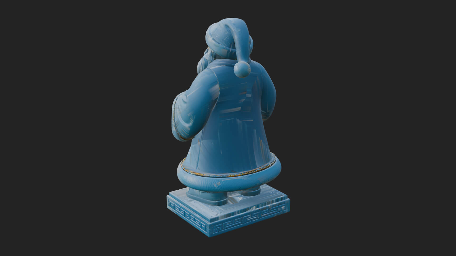 Robed Father Christmas Statue Design 10 3D Print Model 3D Model
