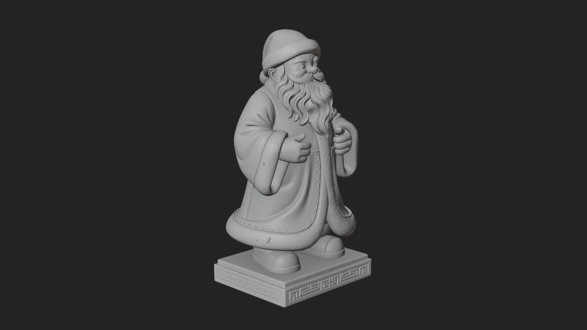 Robed Father Christmas Statue Design 10 3D Print Model 3D Model