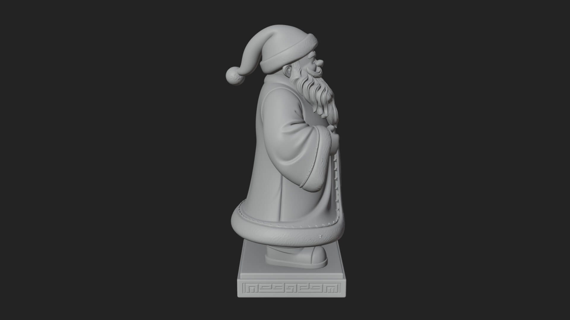 Robed Father Christmas Statue Design 10 3D Print Model 3D Model