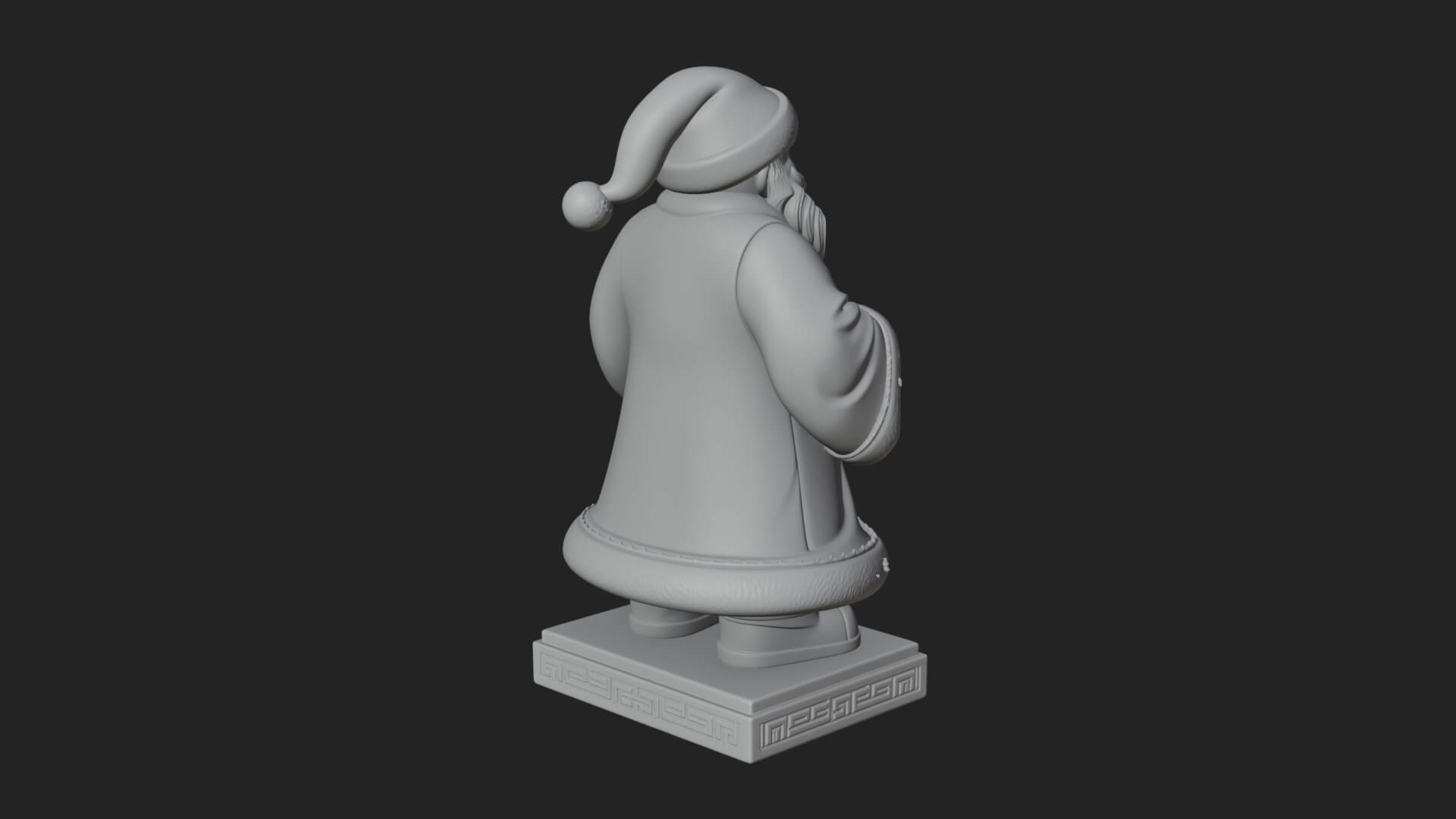 Robed Father Christmas Statue Design 10 3D Print Model 3D Model