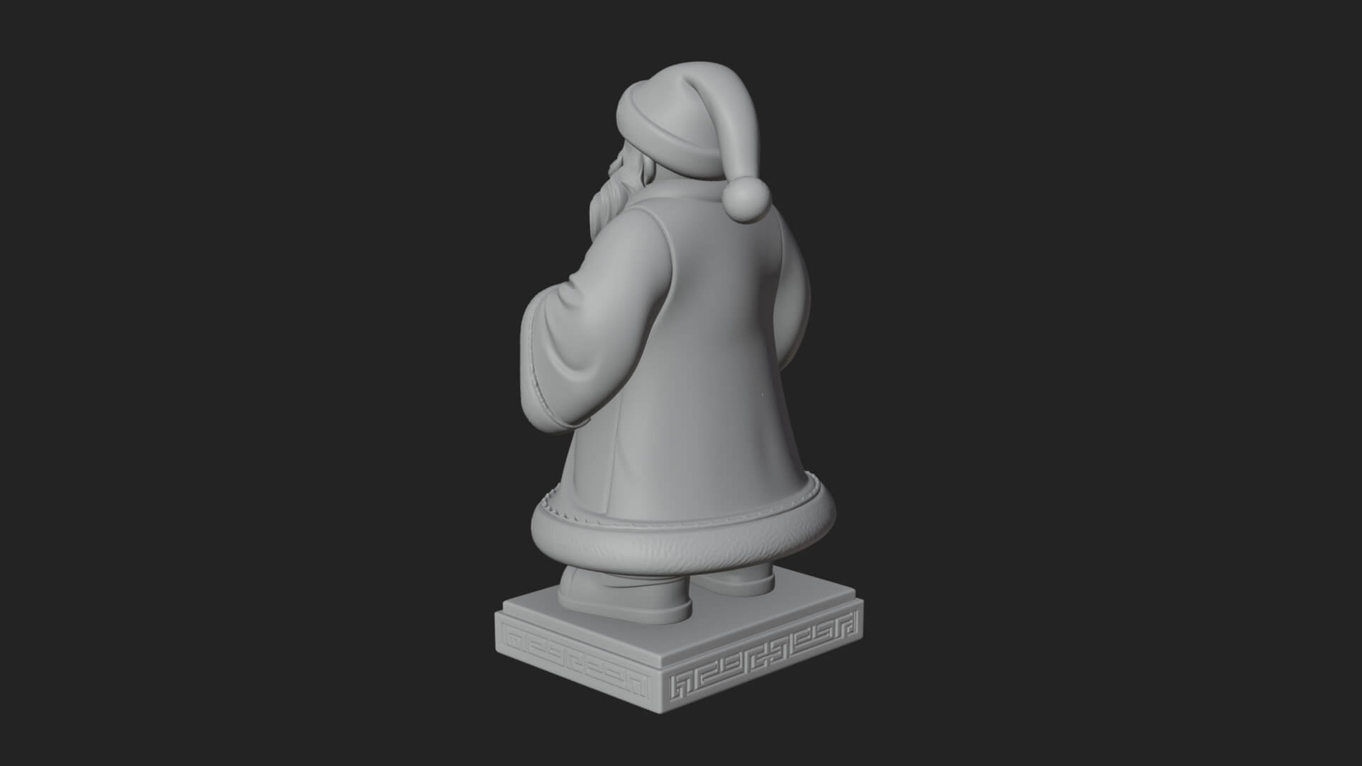 Robed Father Christmas Statue Design 10 3D Print Model 3D Model