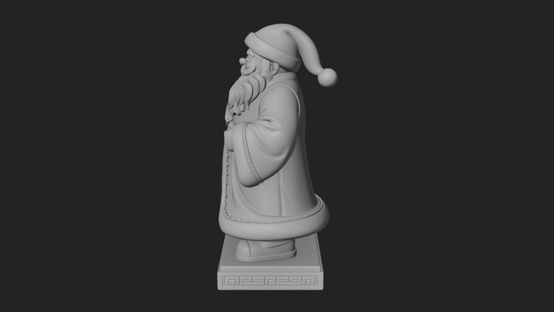 Robed Father Christmas Statue Design 10 3D Print Model 3D Model