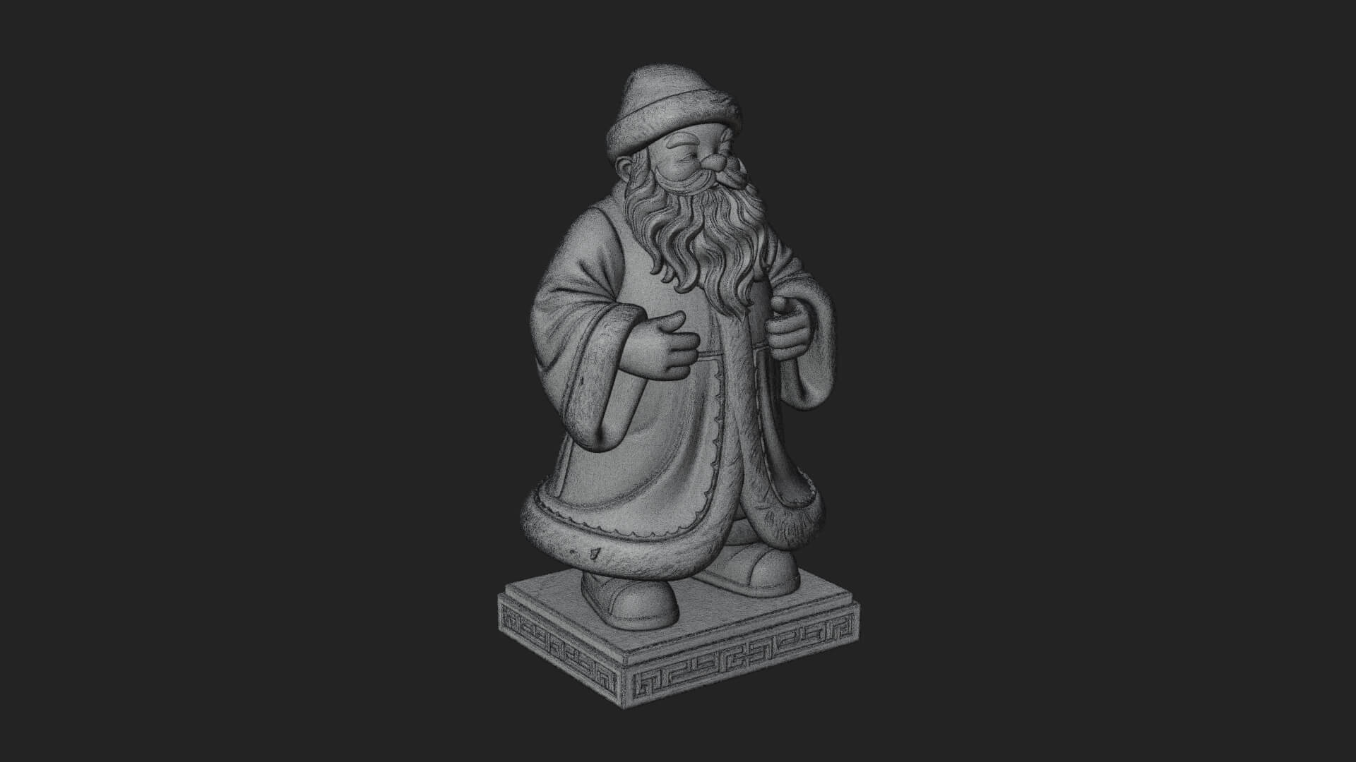 Robed Father Christmas Statue Design 10 3D Print Model 3D Model