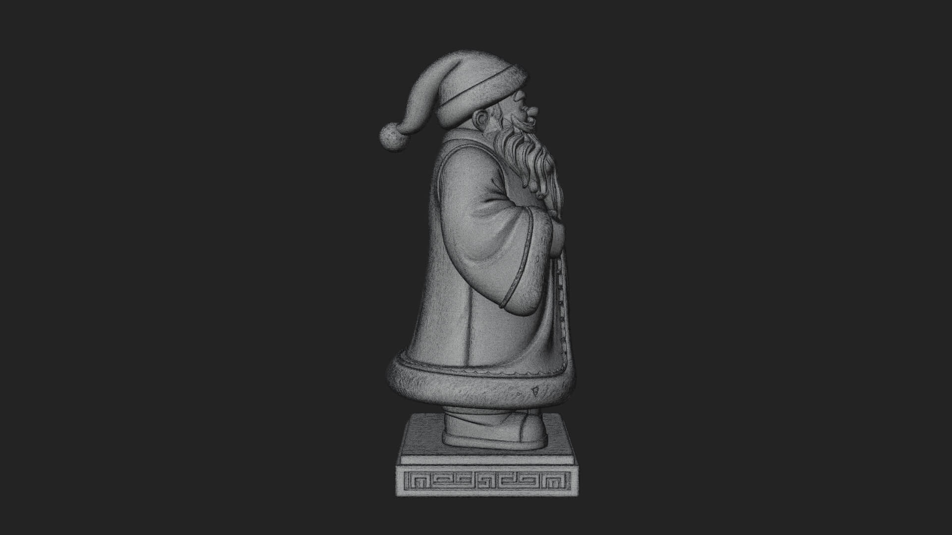 Robed Father Christmas Statue Design 10 3D Print Model 3D Model