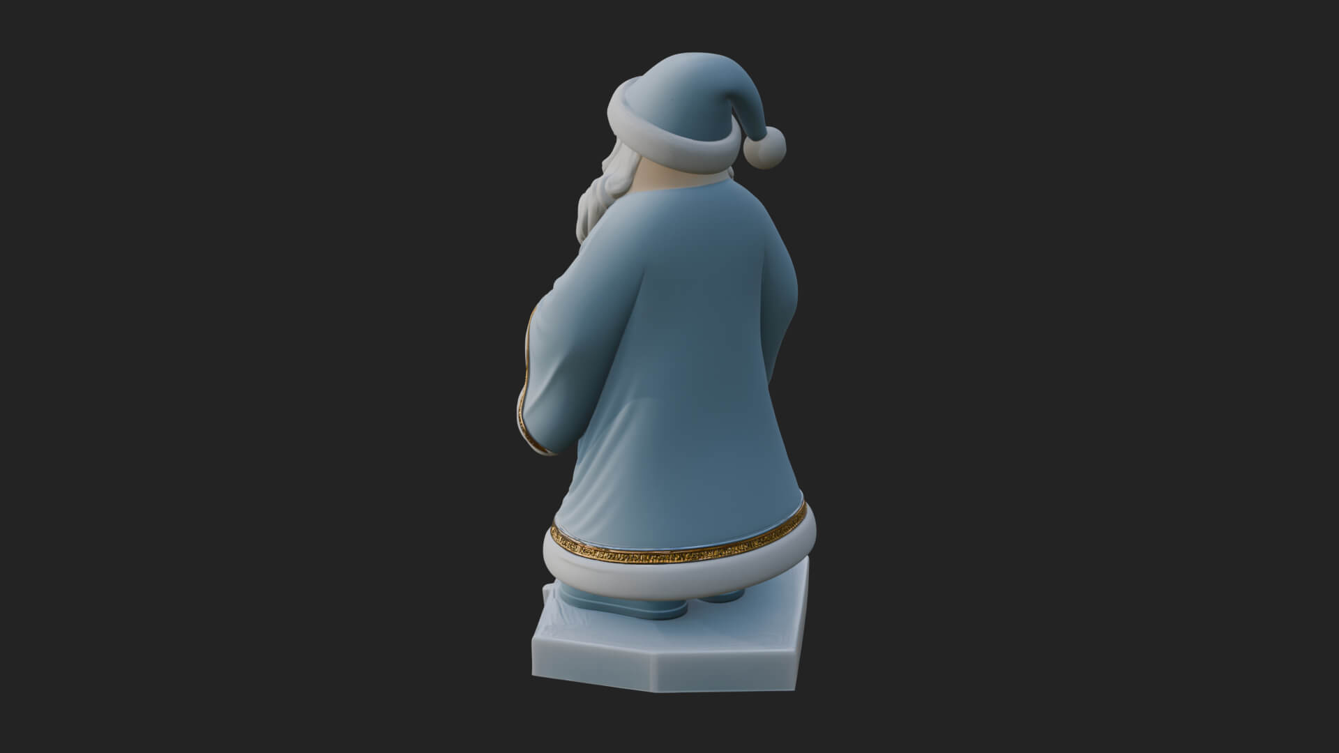 Robed Father Christmas Statue Design 11 3D Print Model 3D Model