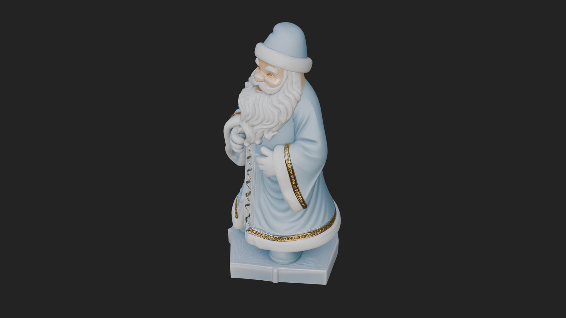 Robed Father Christmas Statue Design 11 3D Print Model 3D Model