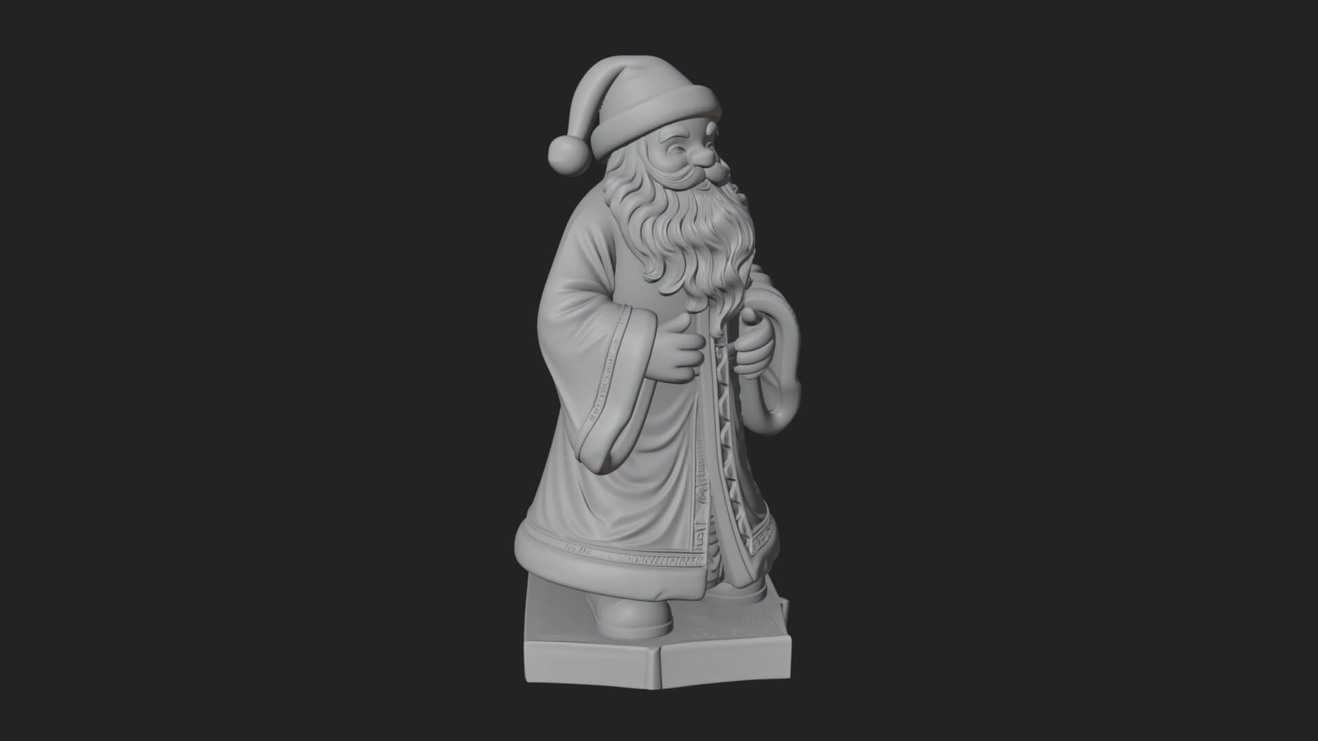 Robed Father Christmas Statue Design 11 3D Print Model 3D Model
