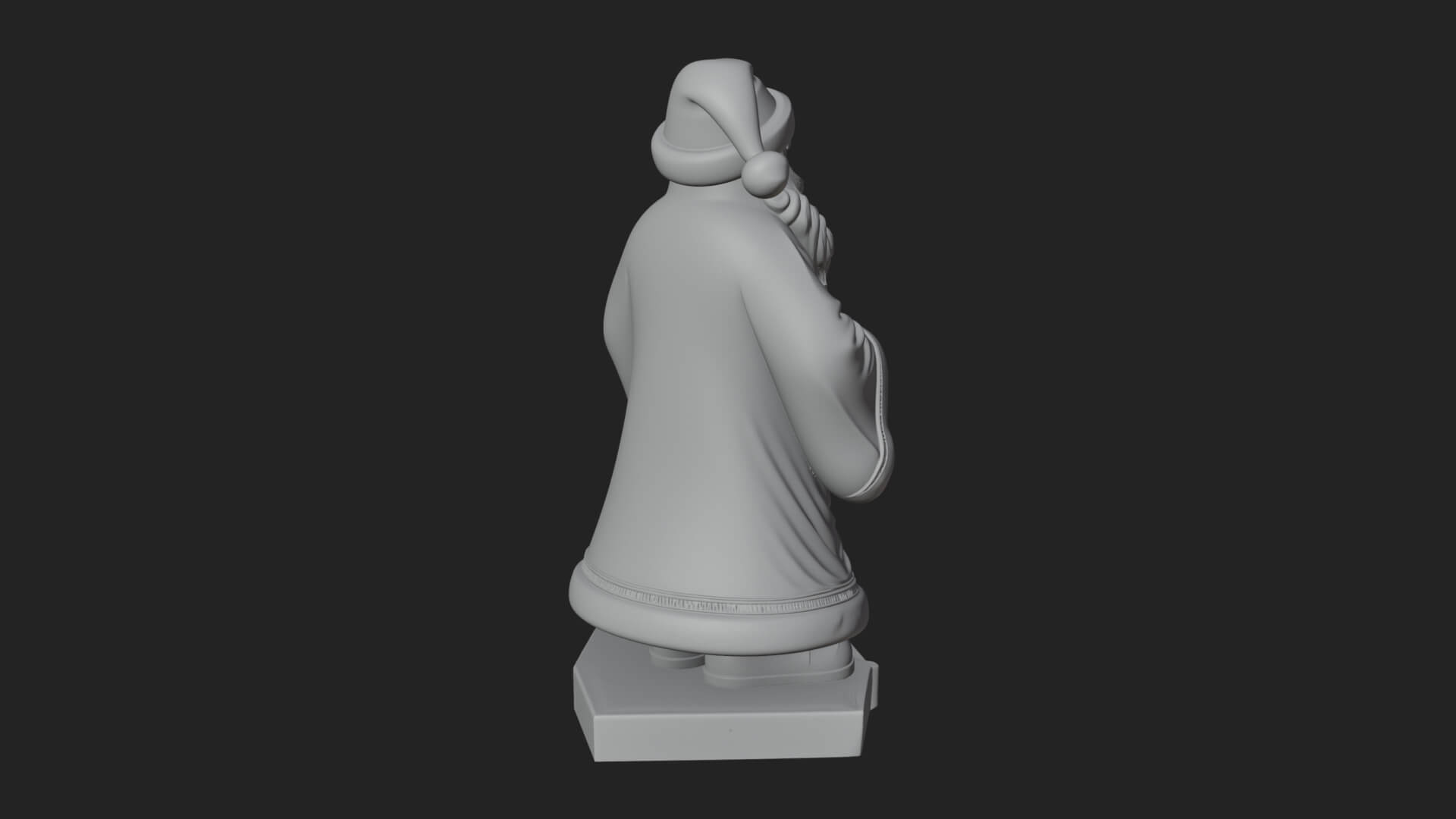Robed Father Christmas Statue Design 11 3D Print Model 3D Model