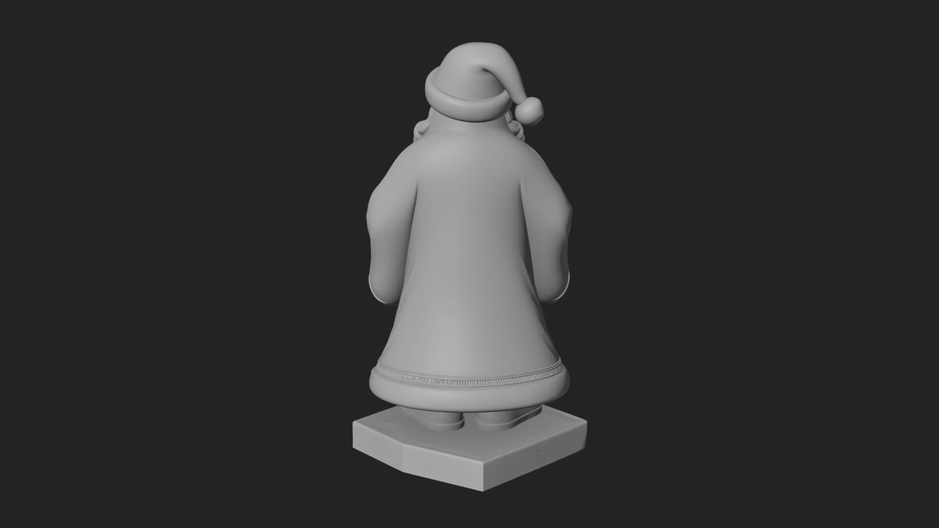Robed Father Christmas Statue Design 11 3D Print Model 3D Model