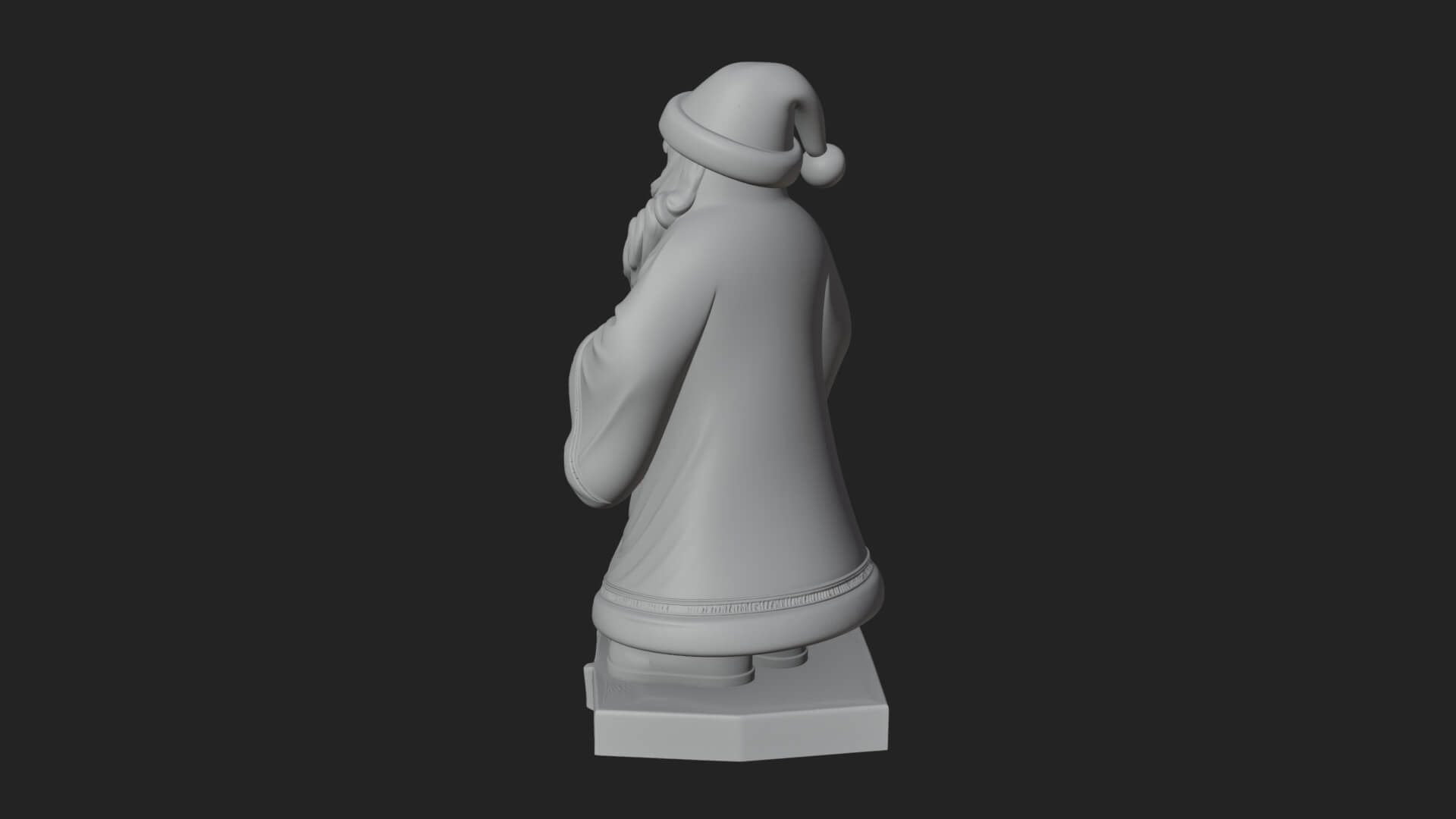 Robed Father Christmas Statue Design 11 3D Print Model 3D Model