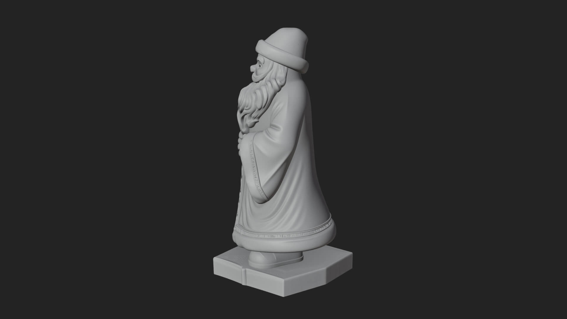 Robed Father Christmas Statue Design 11 3D Print Model 3D Model