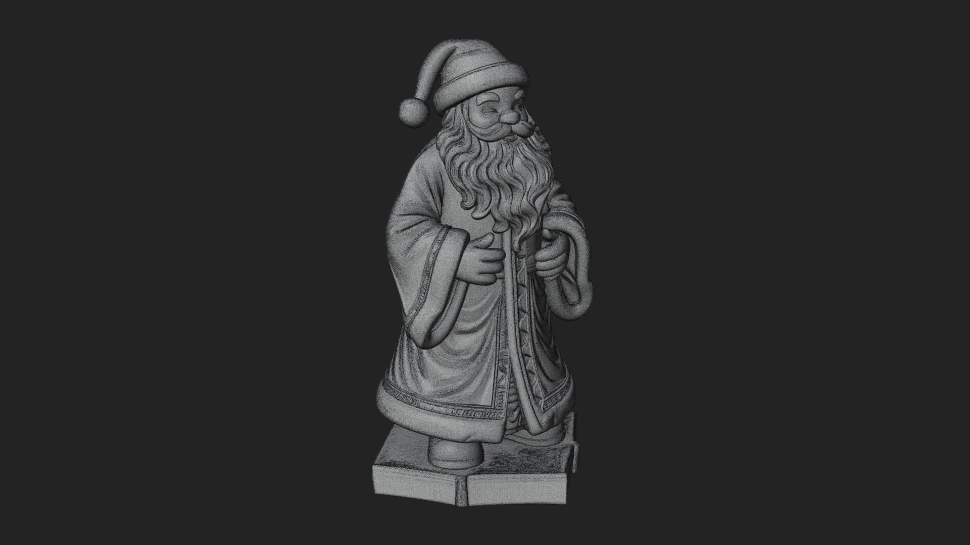 Robed Father Christmas Statue Design 11 3D Print Model 3D Model