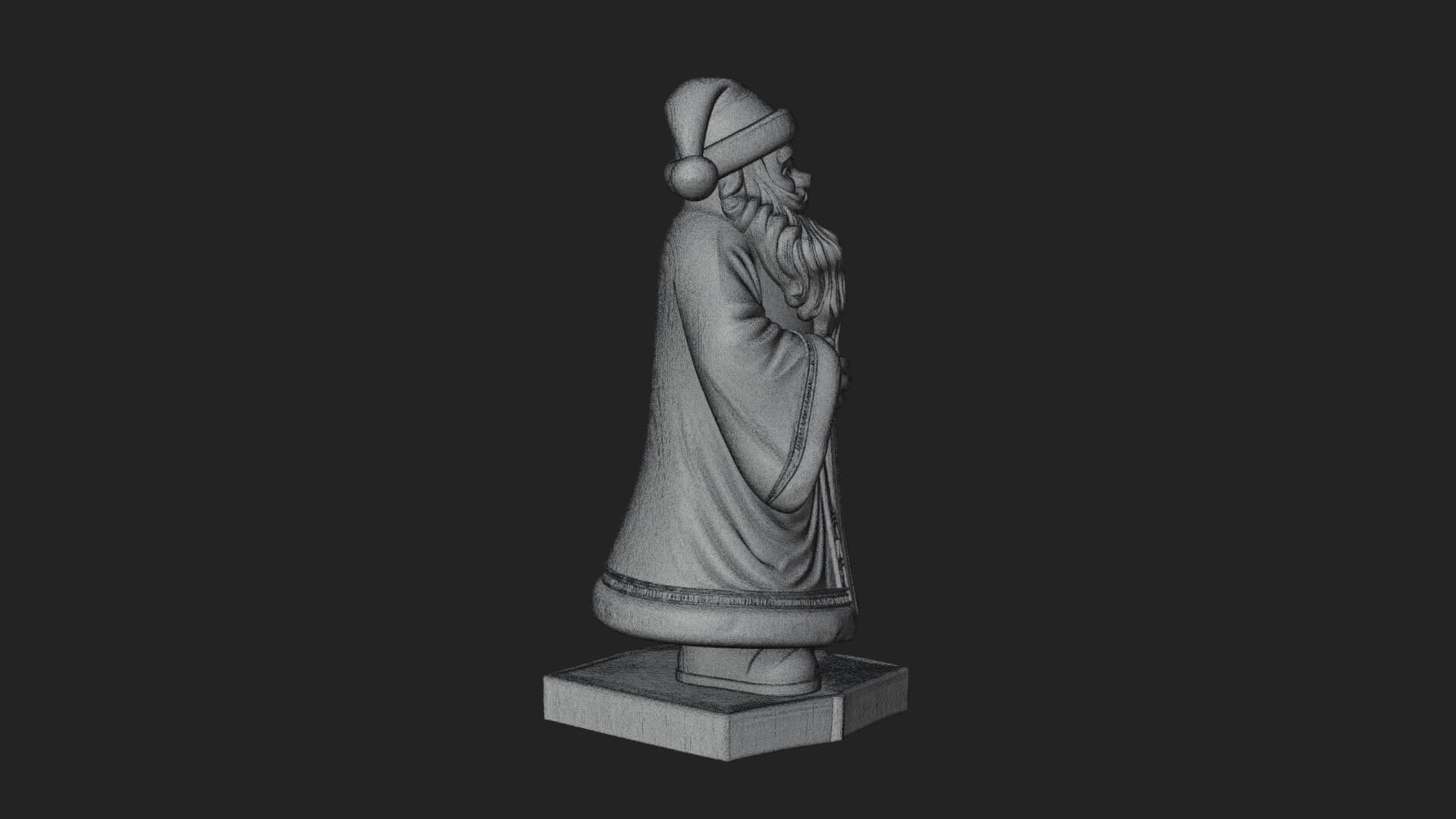 Robed Father Christmas Statue Design 11 3D Print Model 3D Model