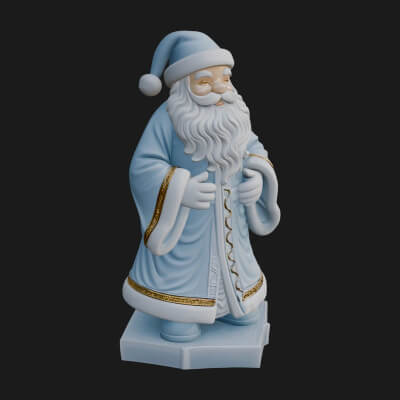 Robed Father Christmas Statue Design 11 3D Print Model