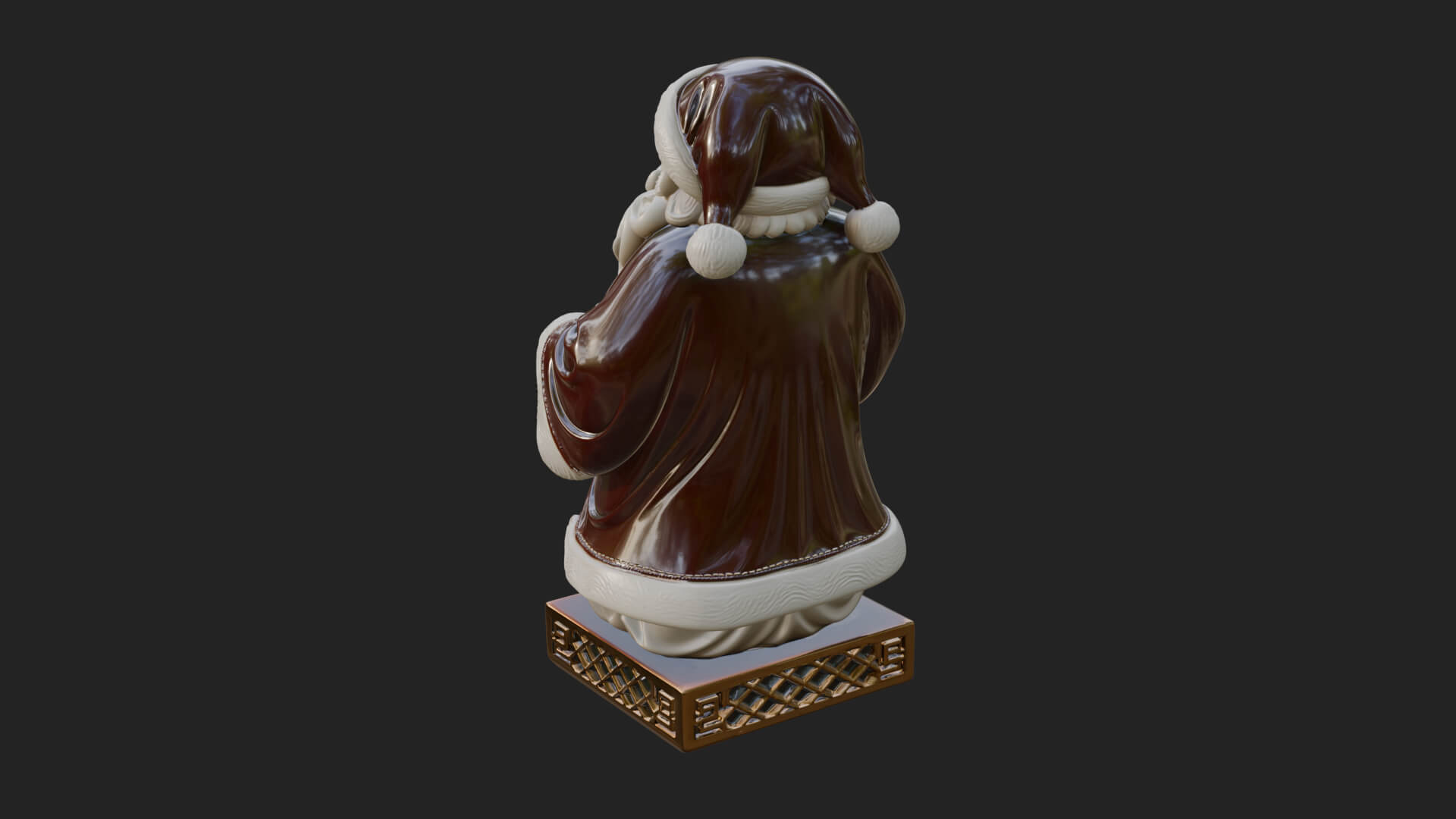 Robed Father Christmas Statue Design 12 3D Print Model 3D Model