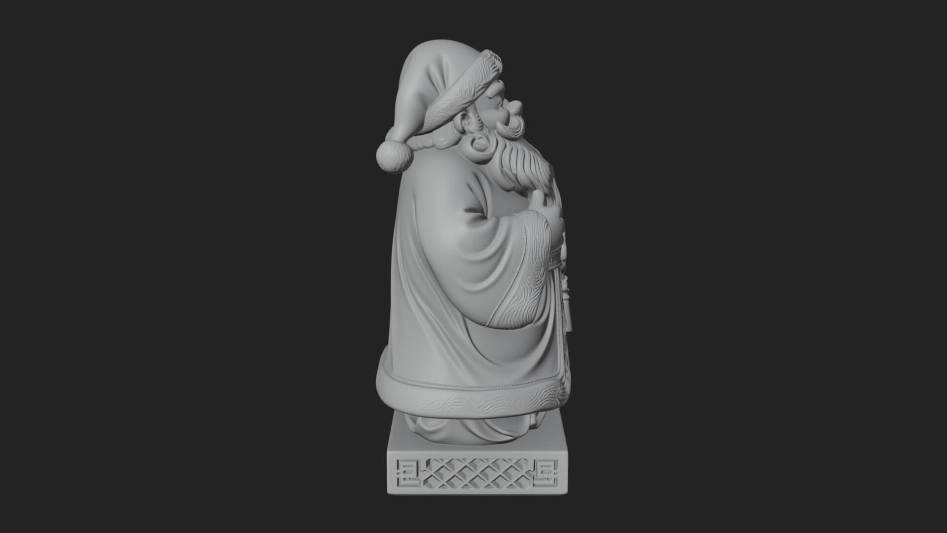 Robed Father Christmas Statue Design 12 3D Print Model 3D Model