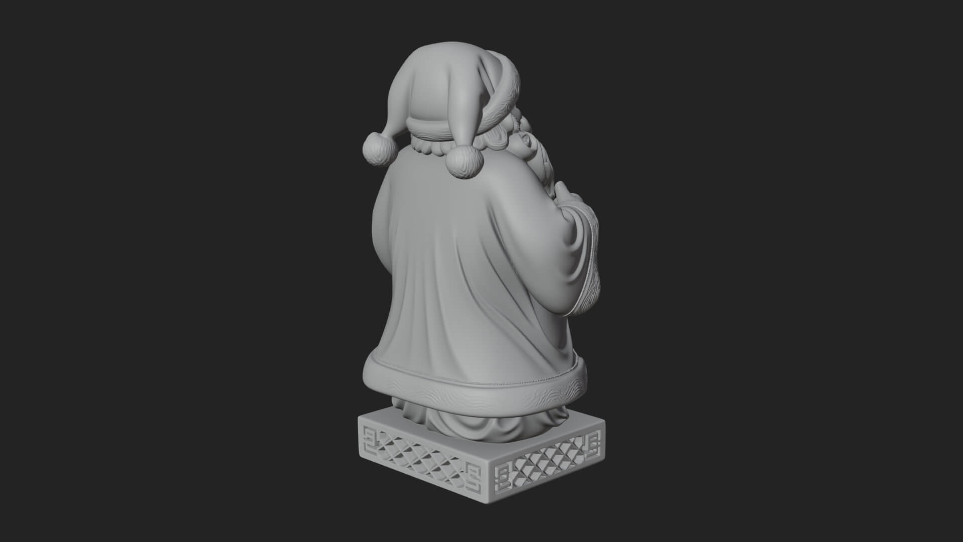 Robed Father Christmas Statue Design 12 3D Print Model 3D Model