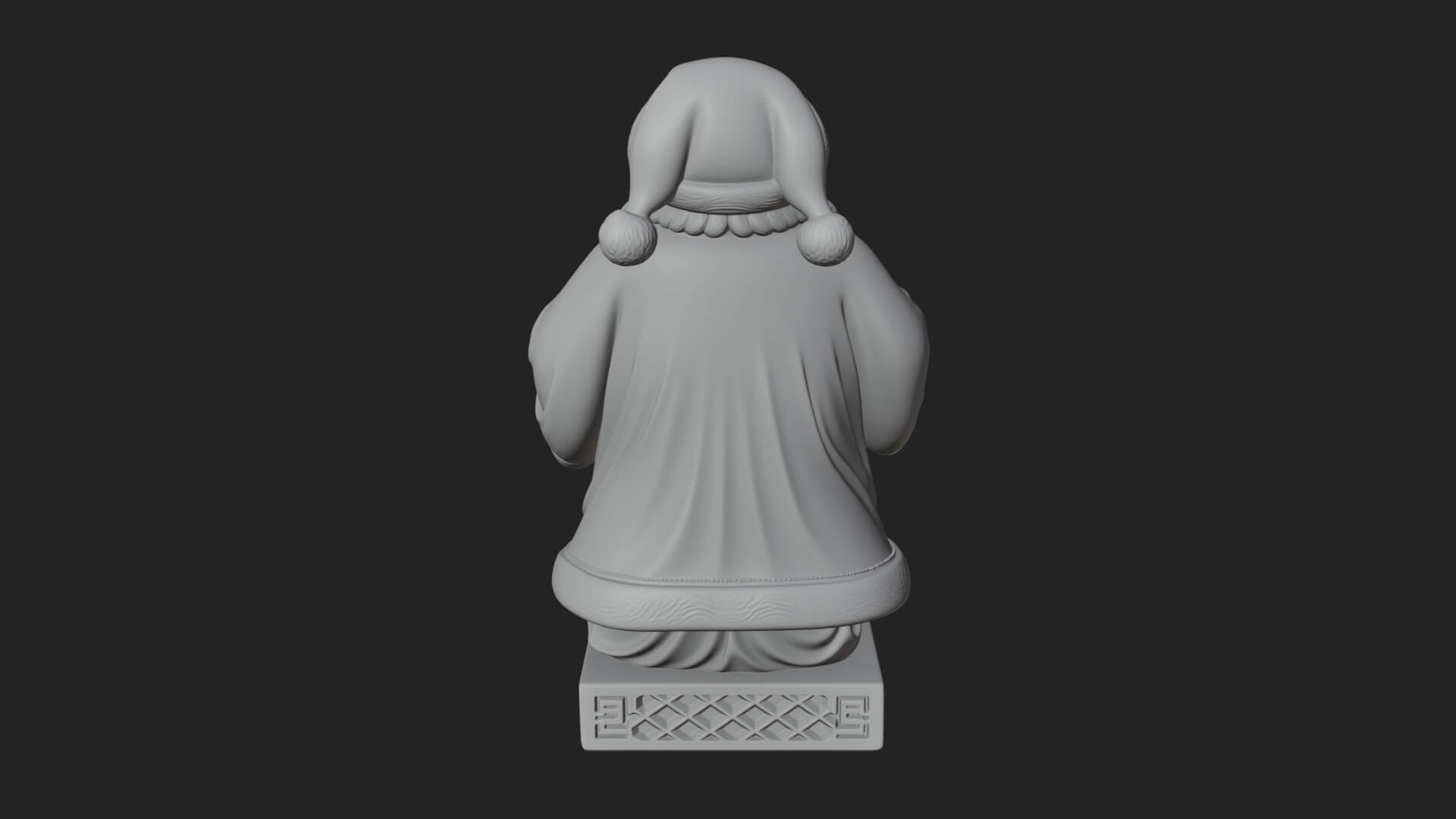 Robed Father Christmas Statue Design 12 3D Print Model 3D Model