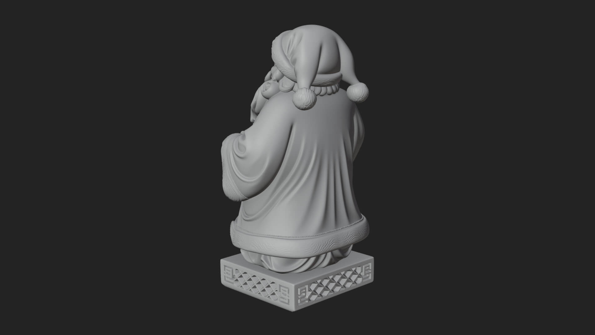 Robed Father Christmas Statue Design 12 3D Print Model 3D Model